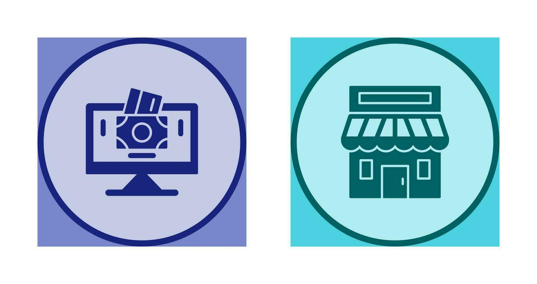 Payment Option and Retail Place Icon vector