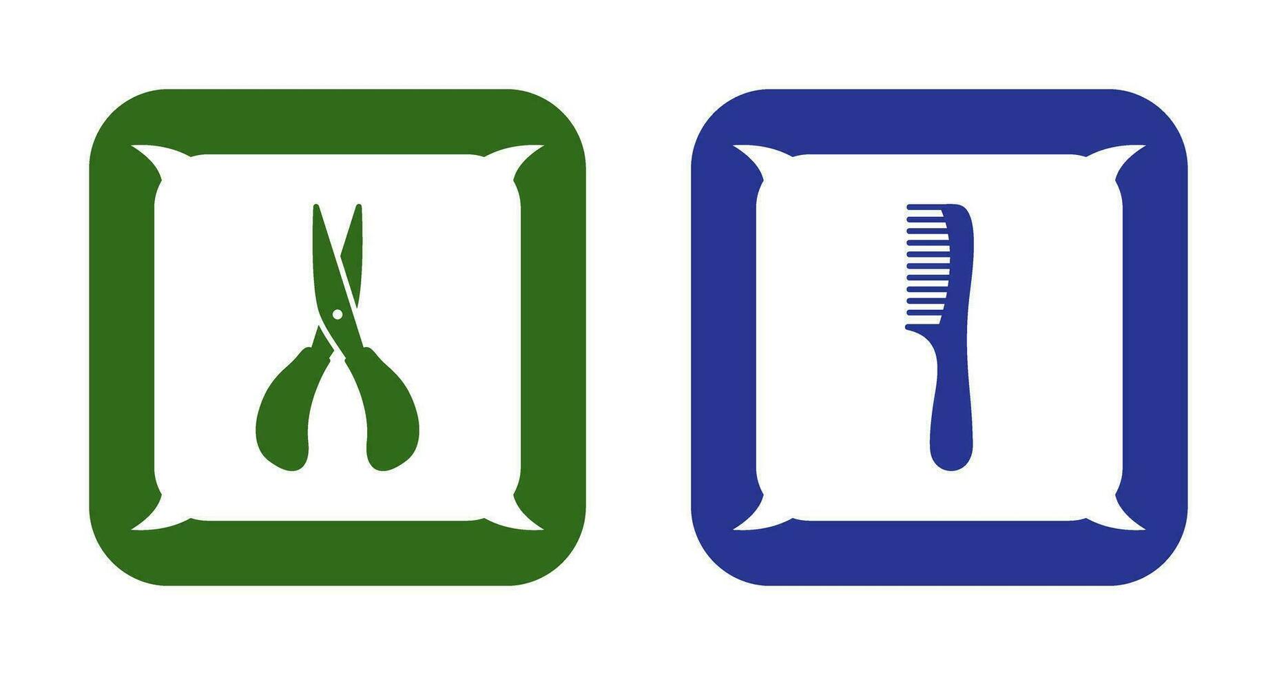 Scissor and Comb Icon vector