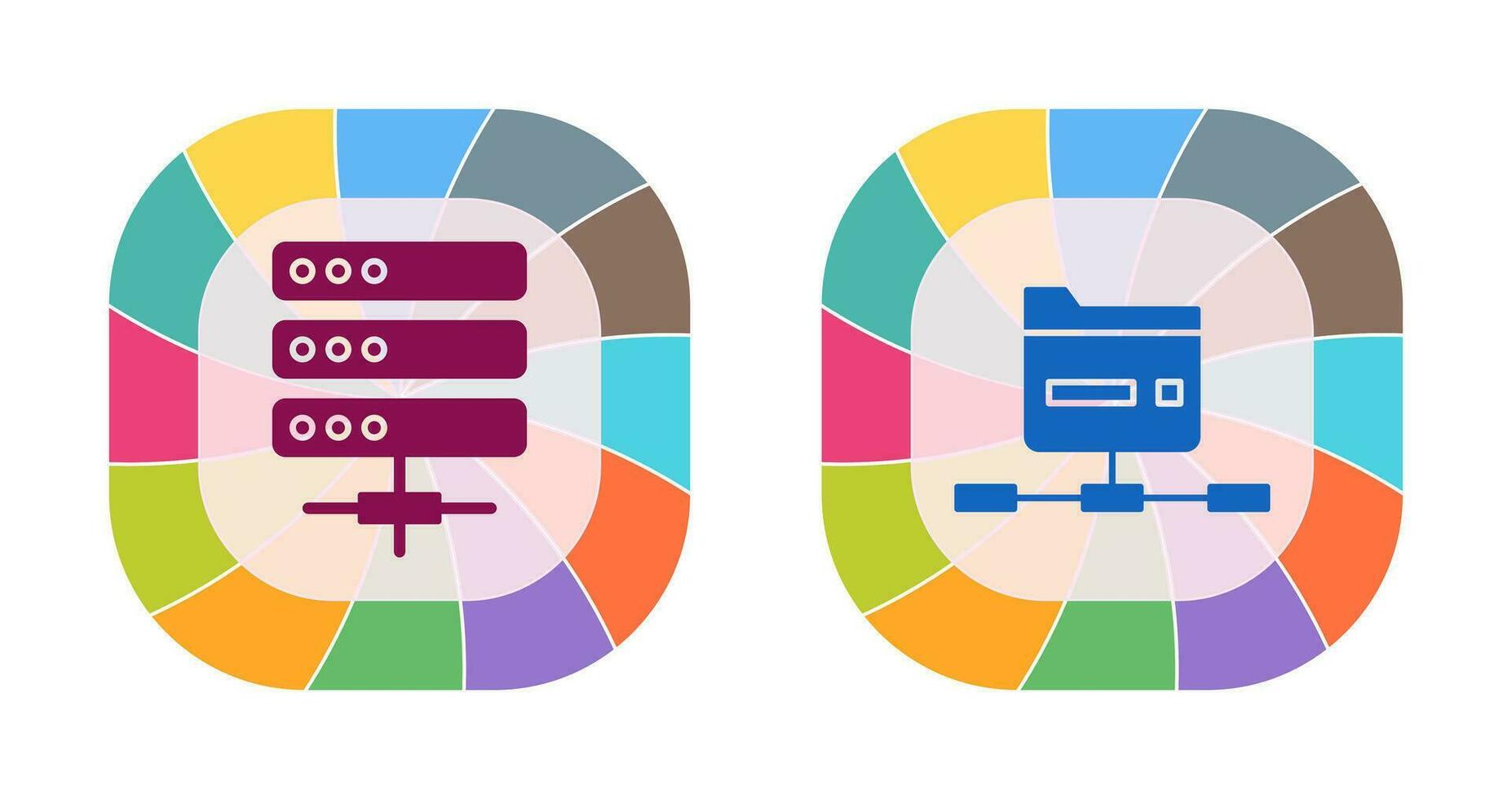 Server and Network Icon vector