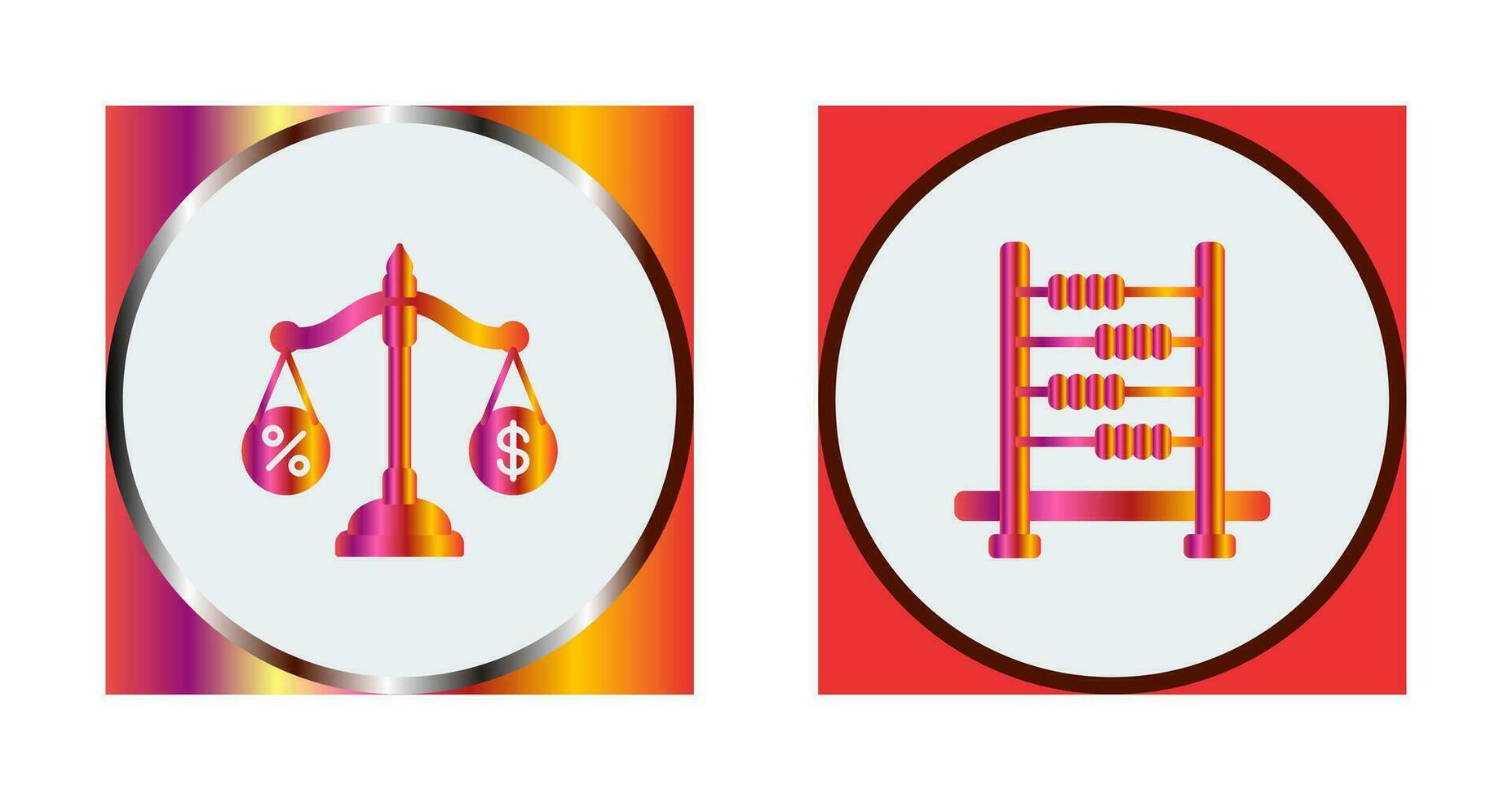 Scale and Abacus Icon vector
