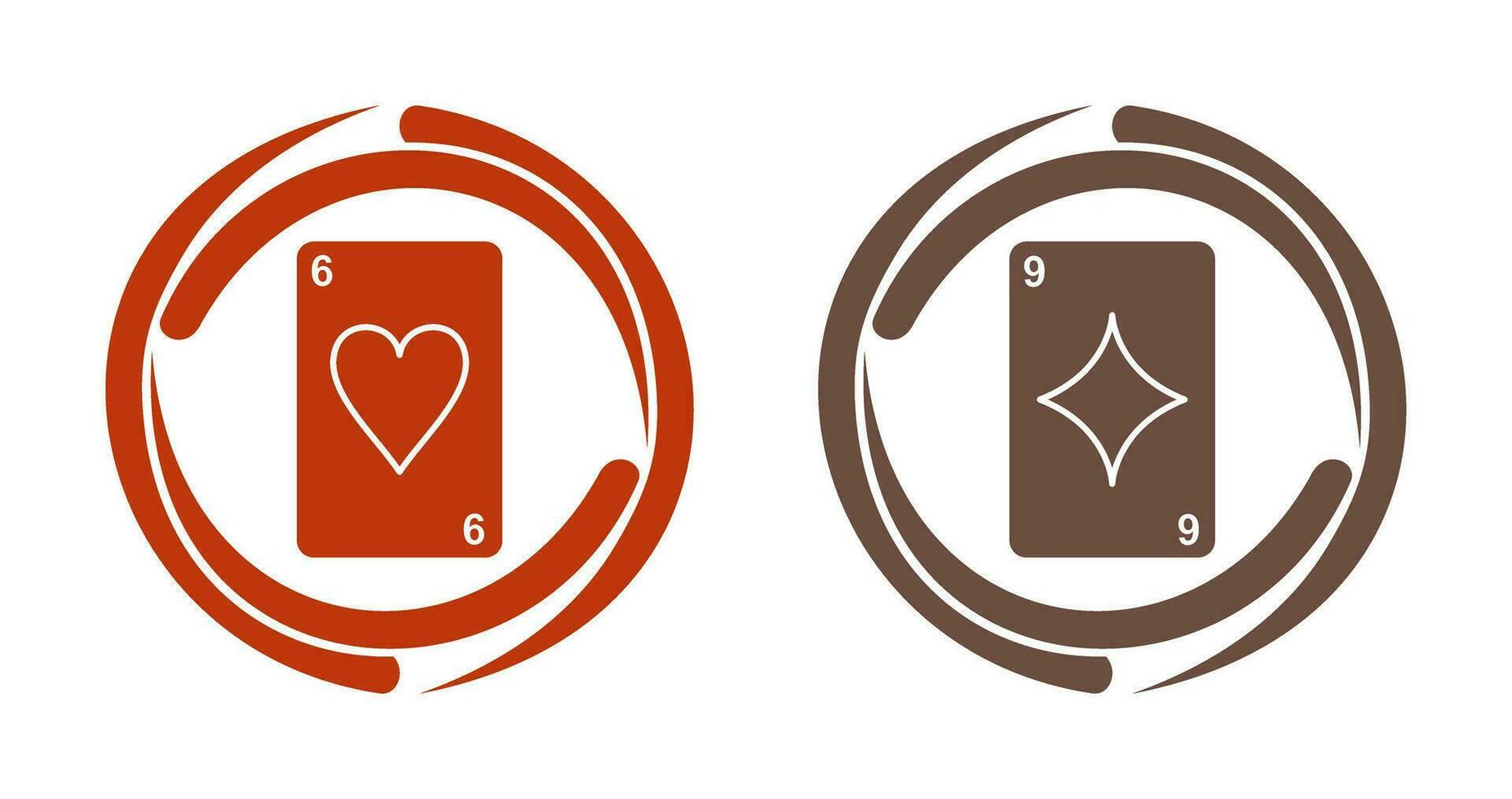 heart cards and diamonds card Icon vector