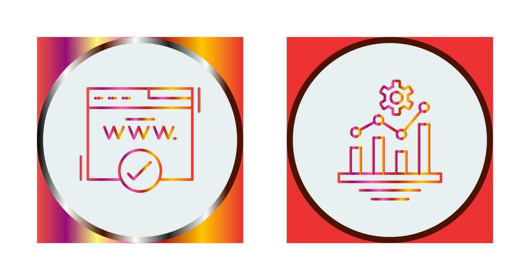 Domain and Bar Icon vector