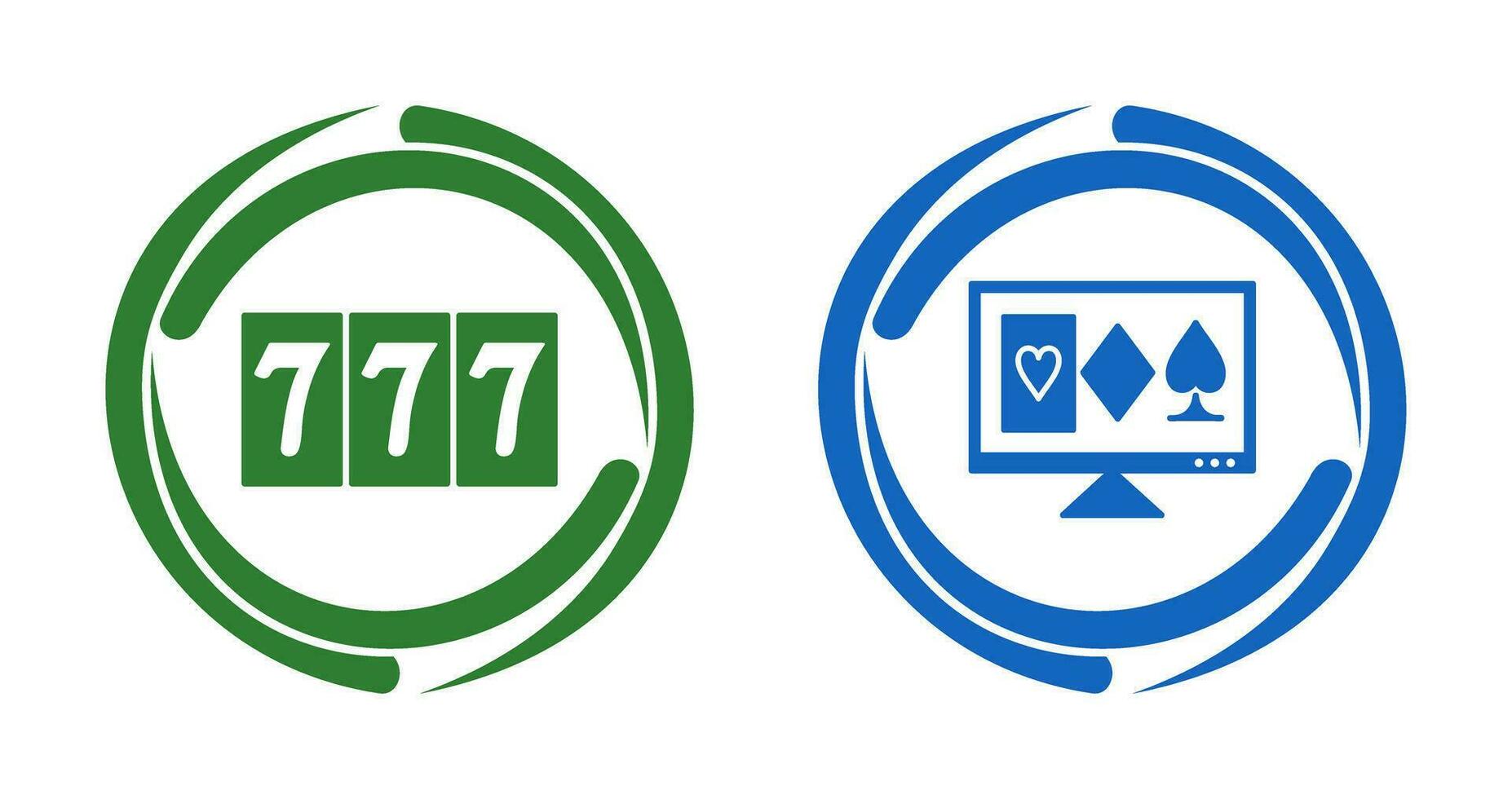 online gambling and triple sevens Icon vector