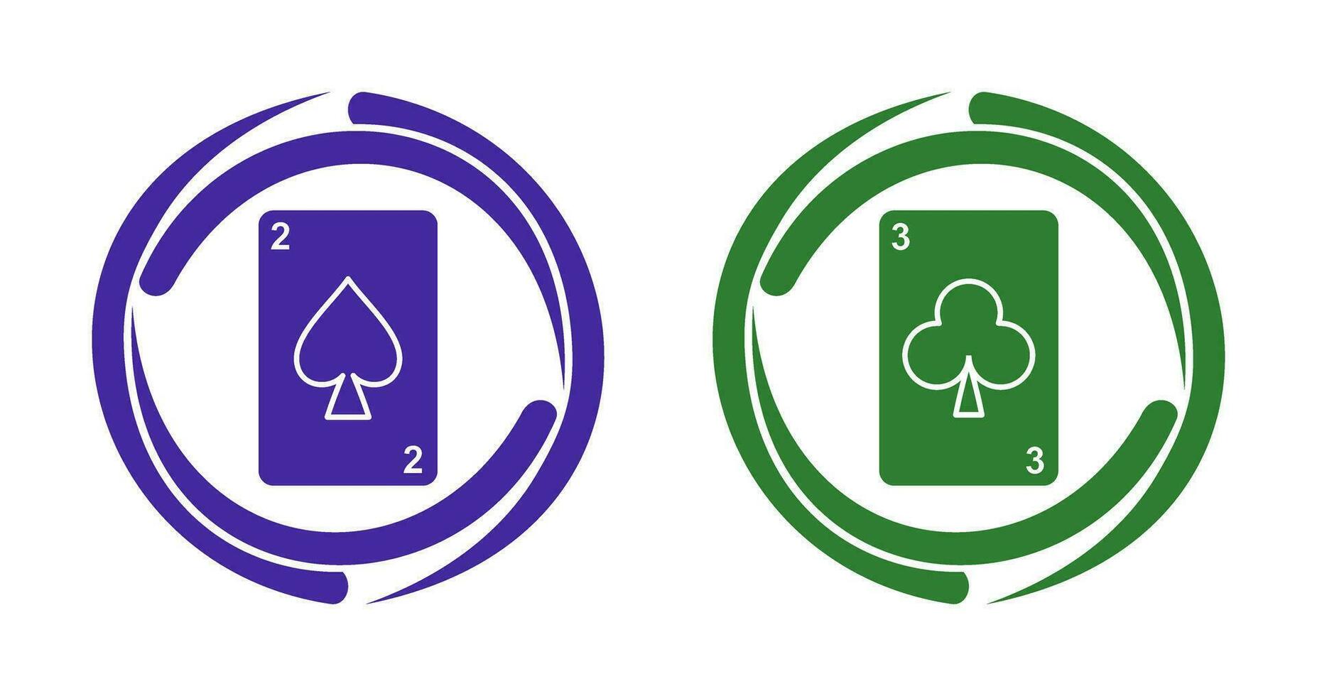 spades cards and clubs card Icon vector