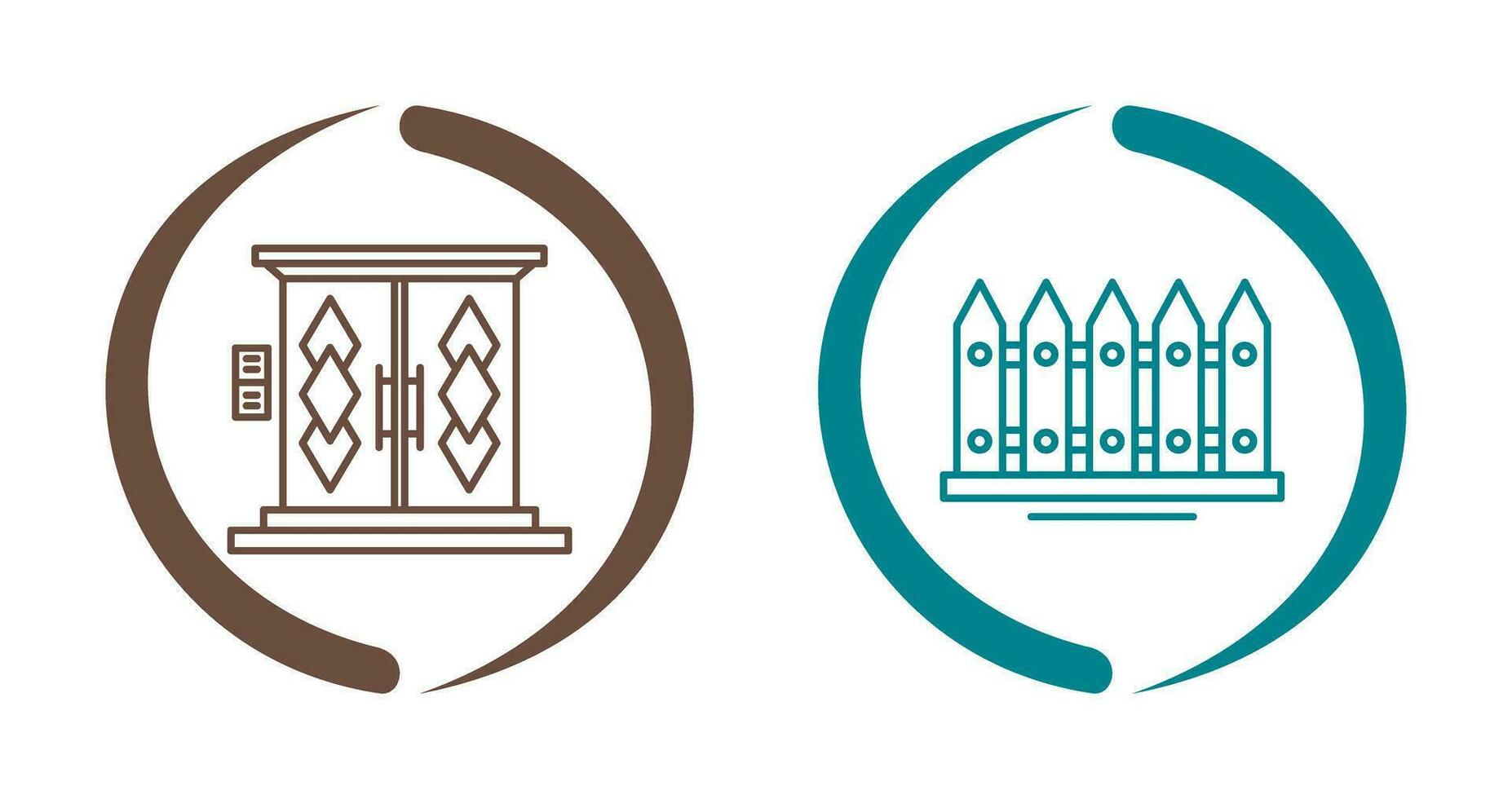Door and Fence Icon vector