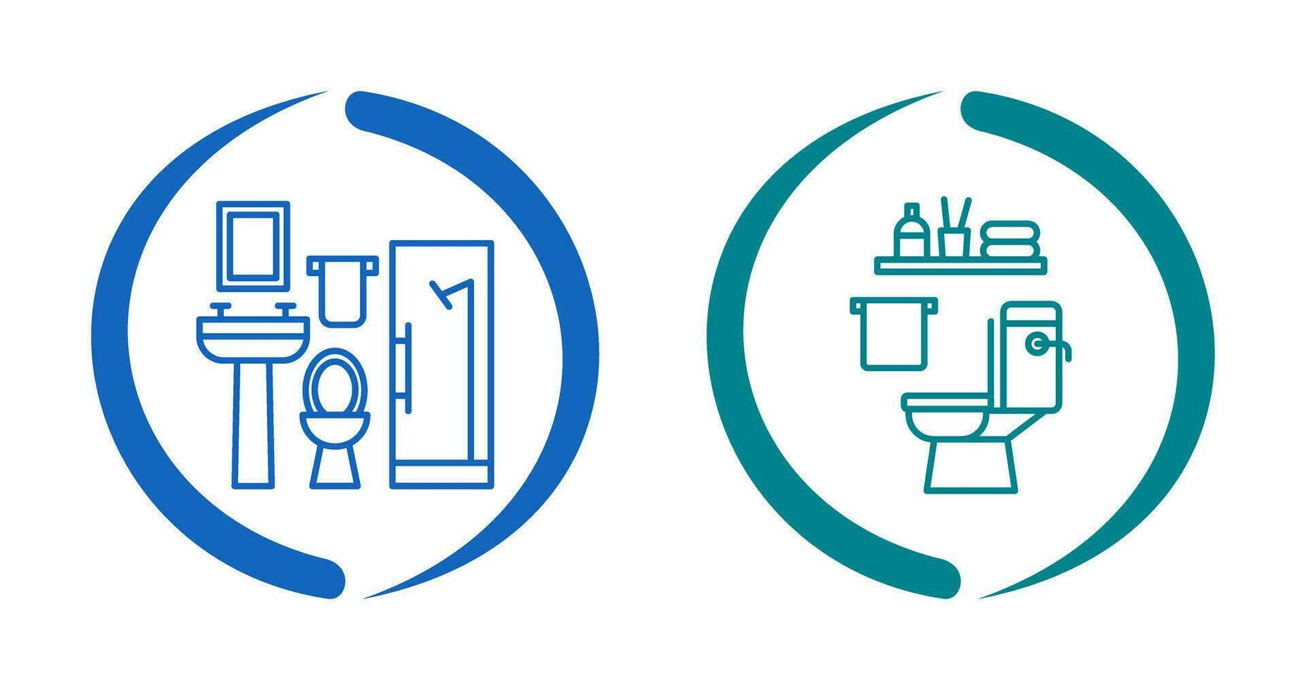 Bath and Toilet Icon vector