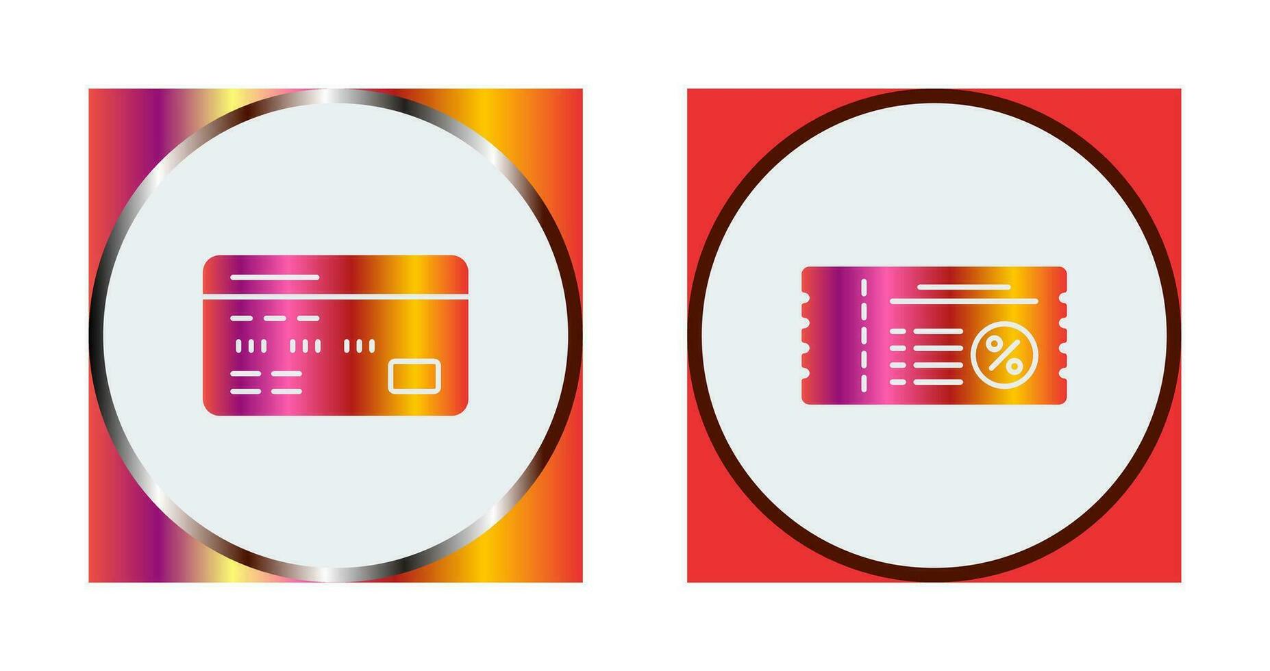 Debit Card and Voucher Icon vector