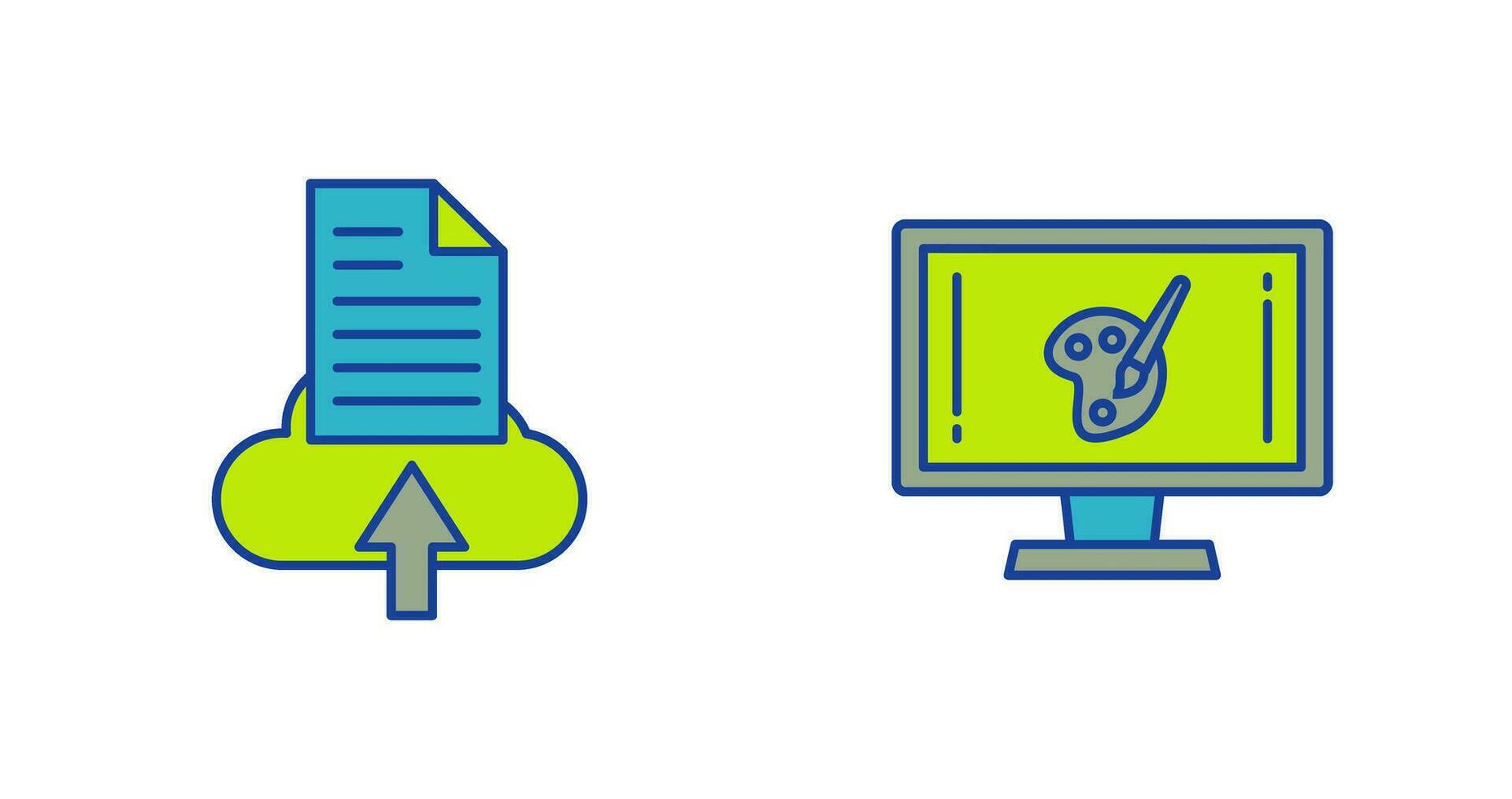 File Upload and Art Icon vector