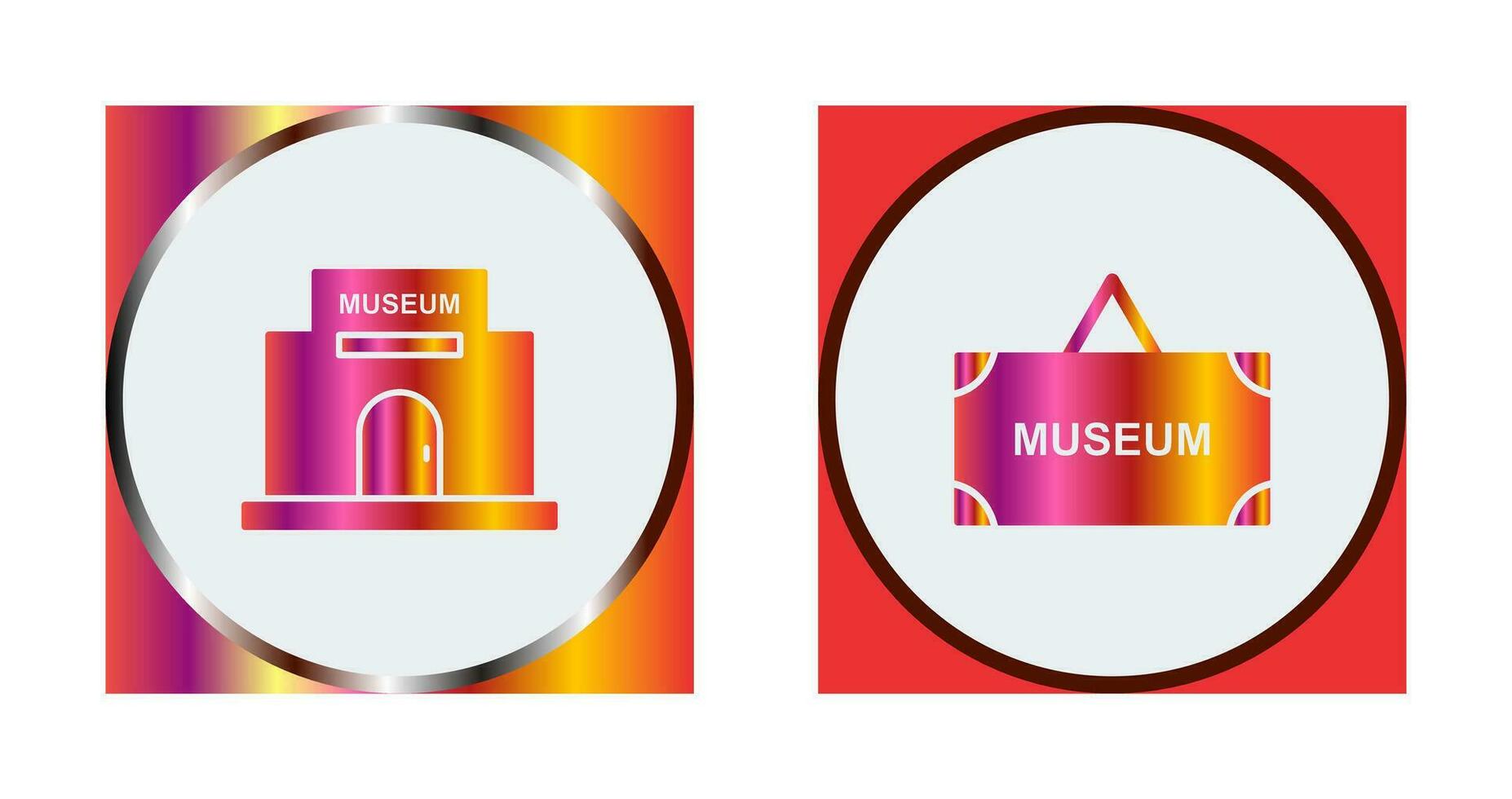 Museum Building and Museum Icon vector