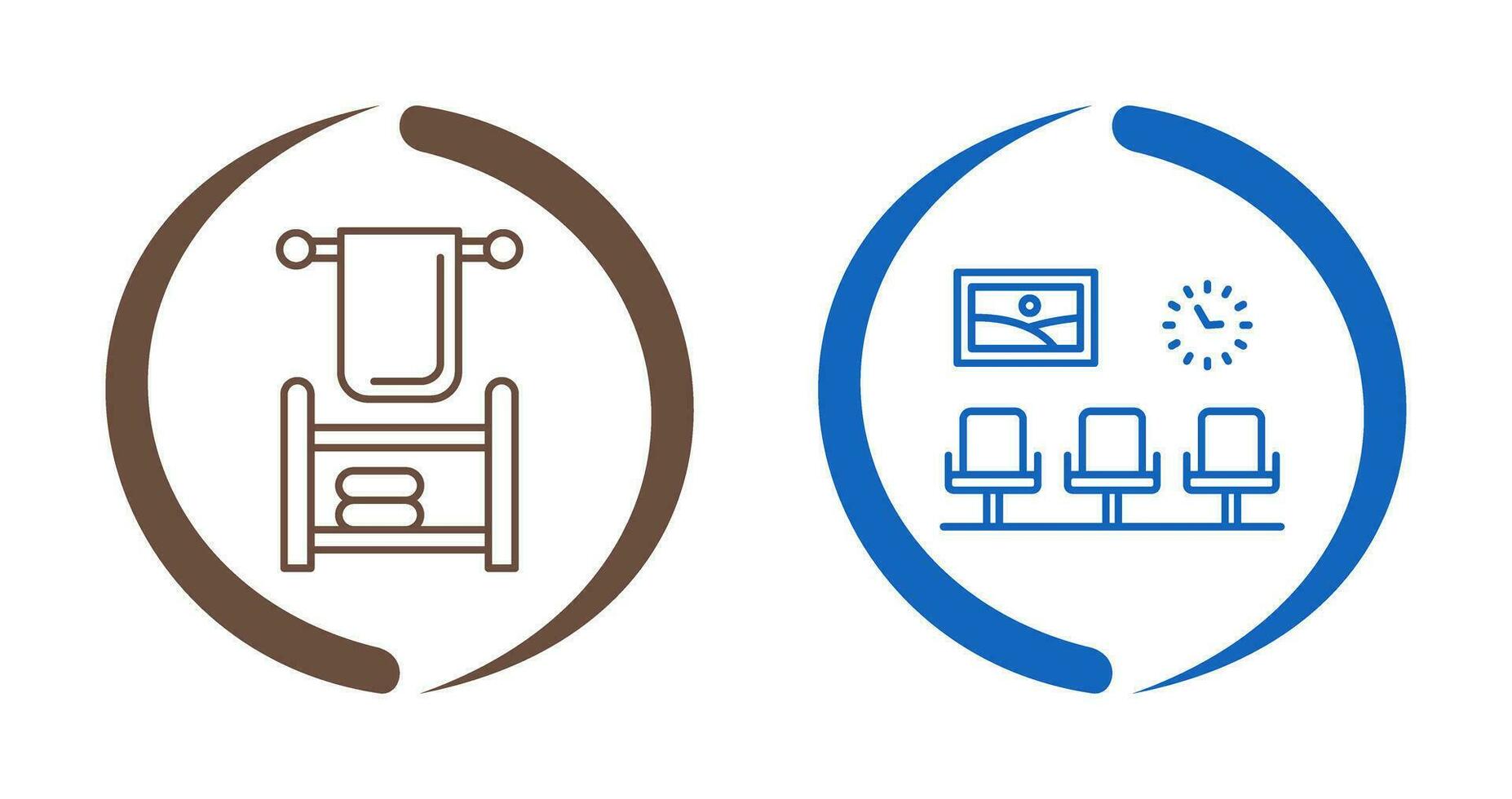 Towel and Seats Icon vector