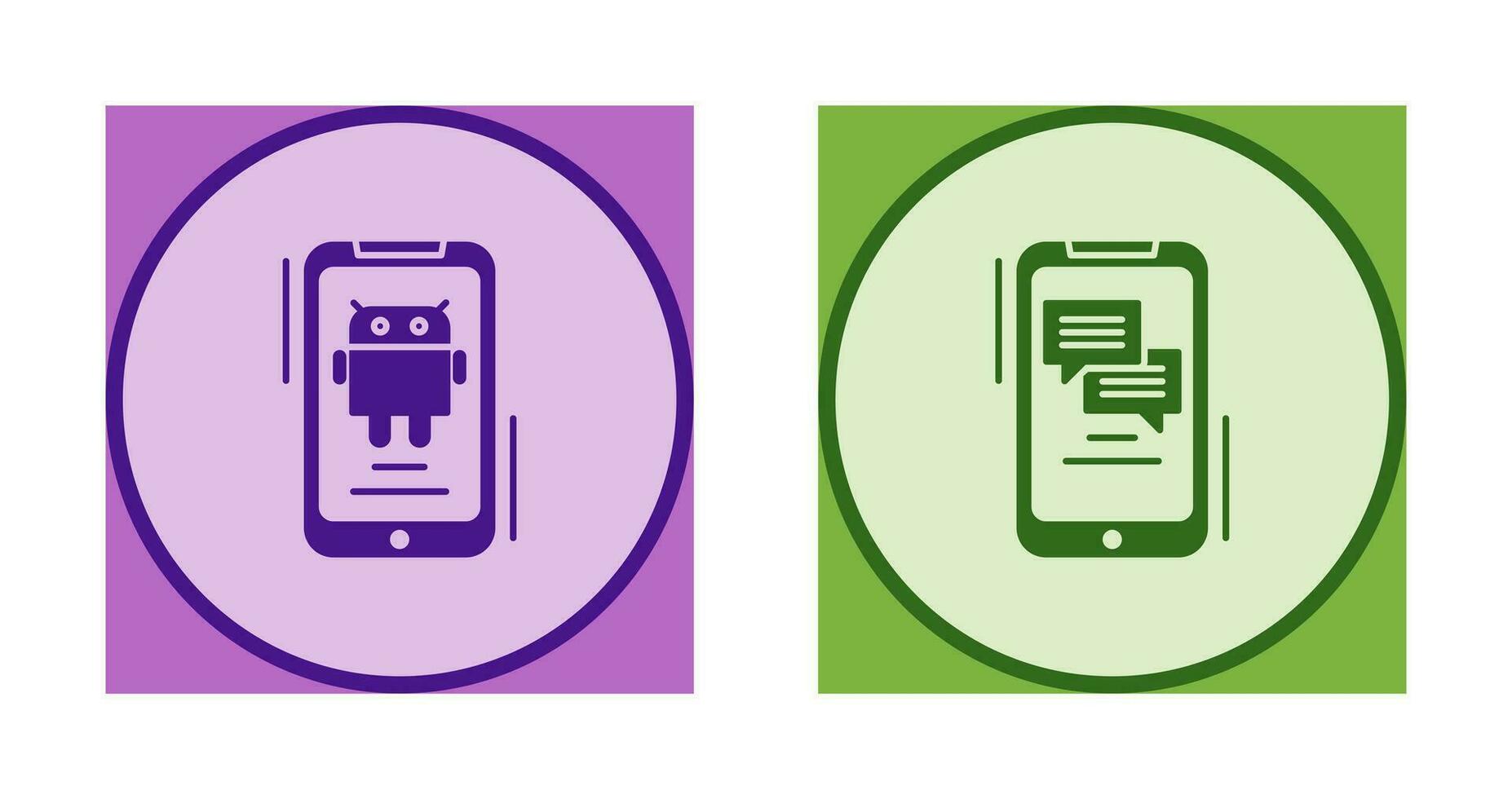 Android and Text Icon vector