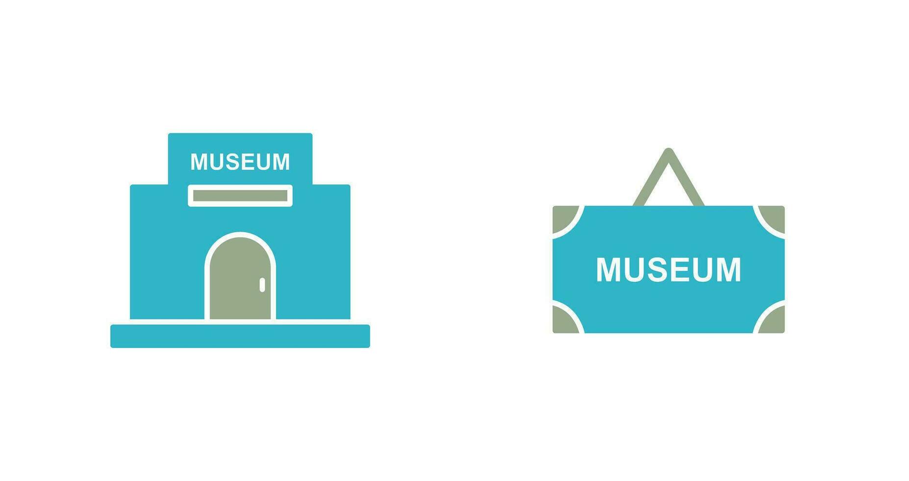 Museum Building and Museum Icon vector