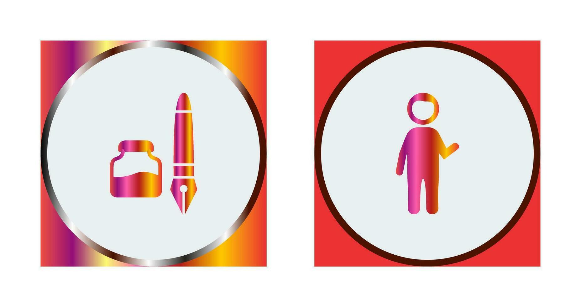 Ink and Pen and Museum Guide Icon vector