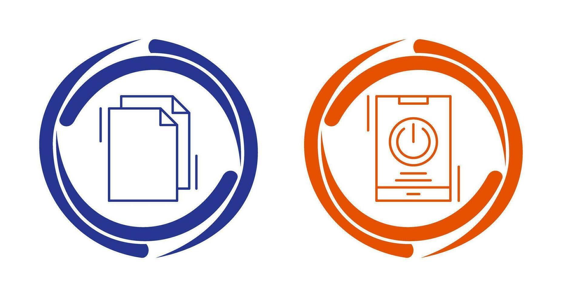 Copy and Power Icon vector