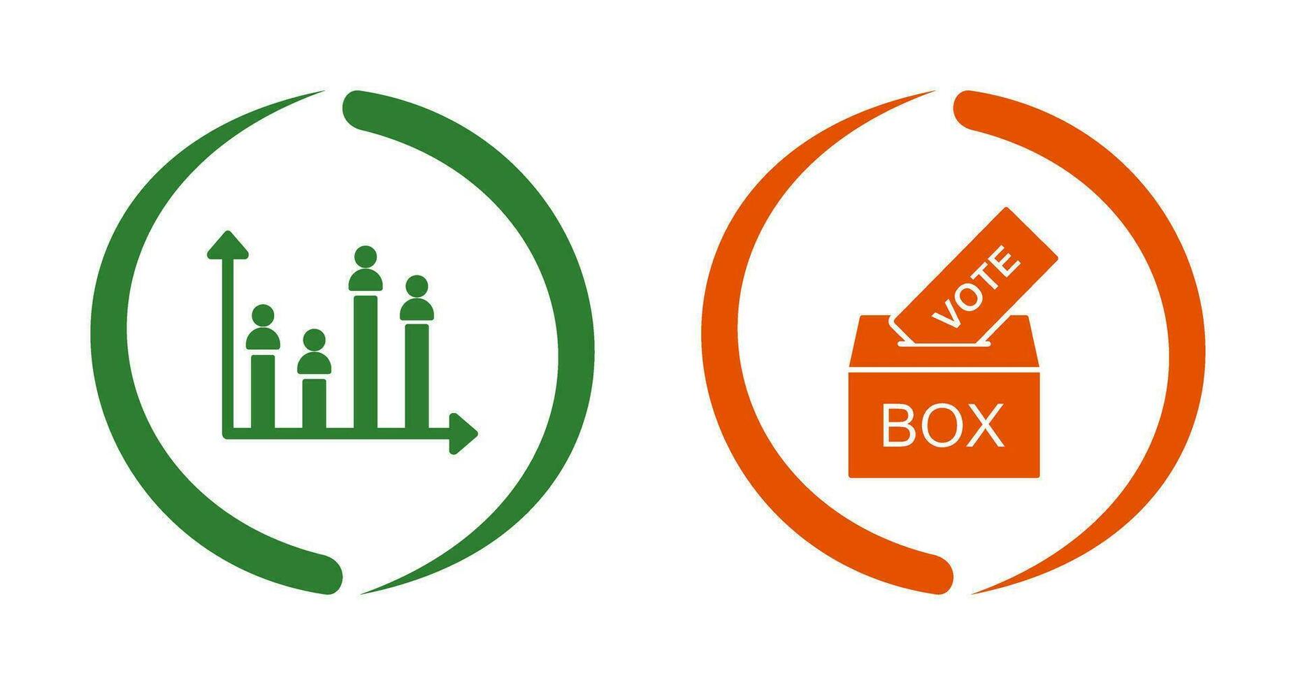 Giing Vote and Candidate and Graph Icon vector