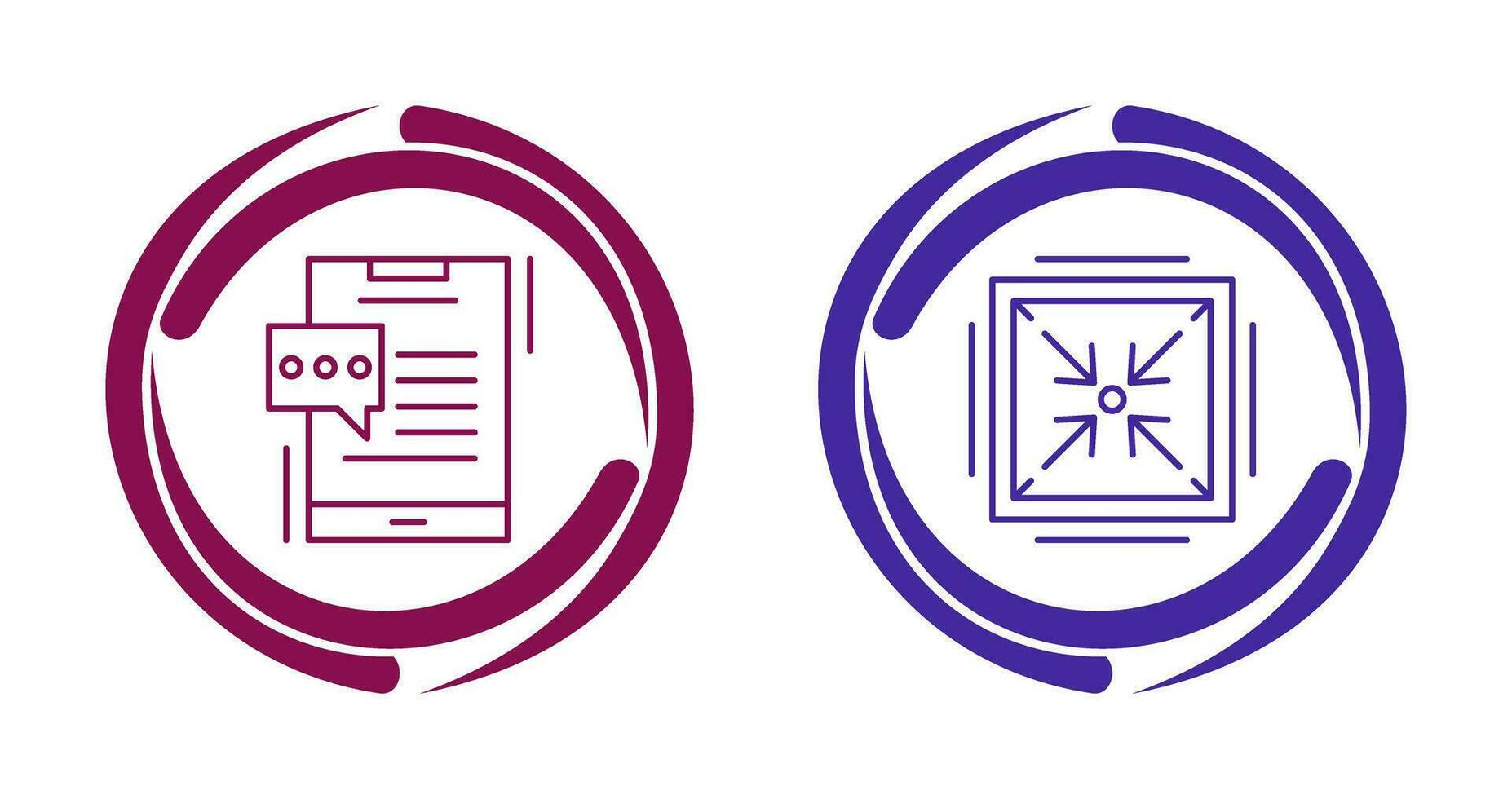 Chat and Minimize Icon vector