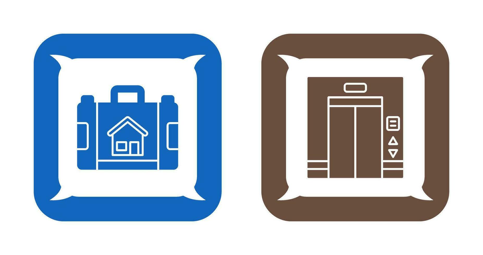 Briefcase and Elevator Icon vector