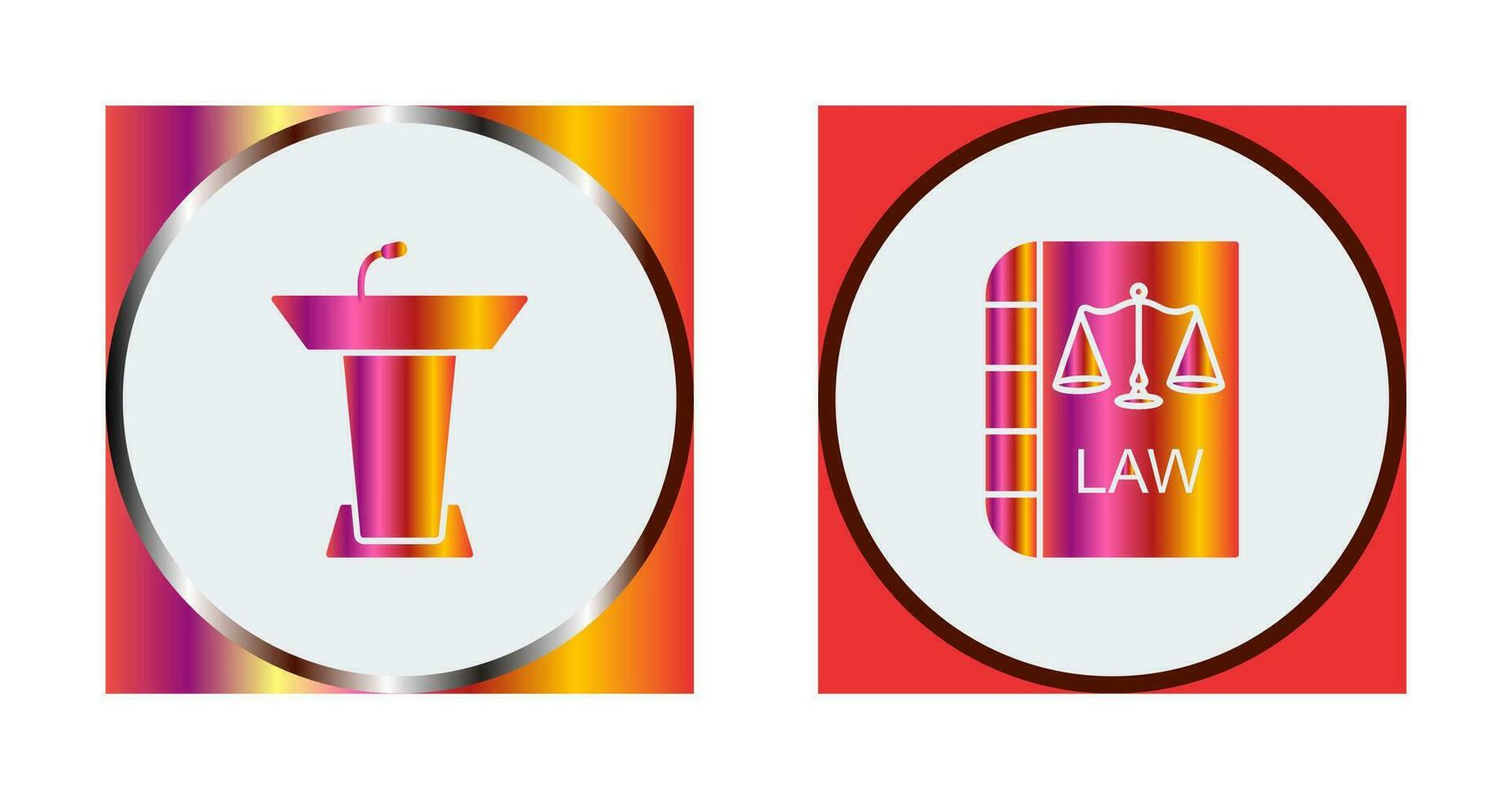 Podium and Law Icon vector