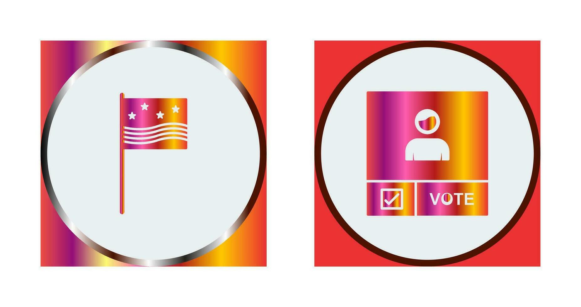 Flags and Candidate Banner Icon vector