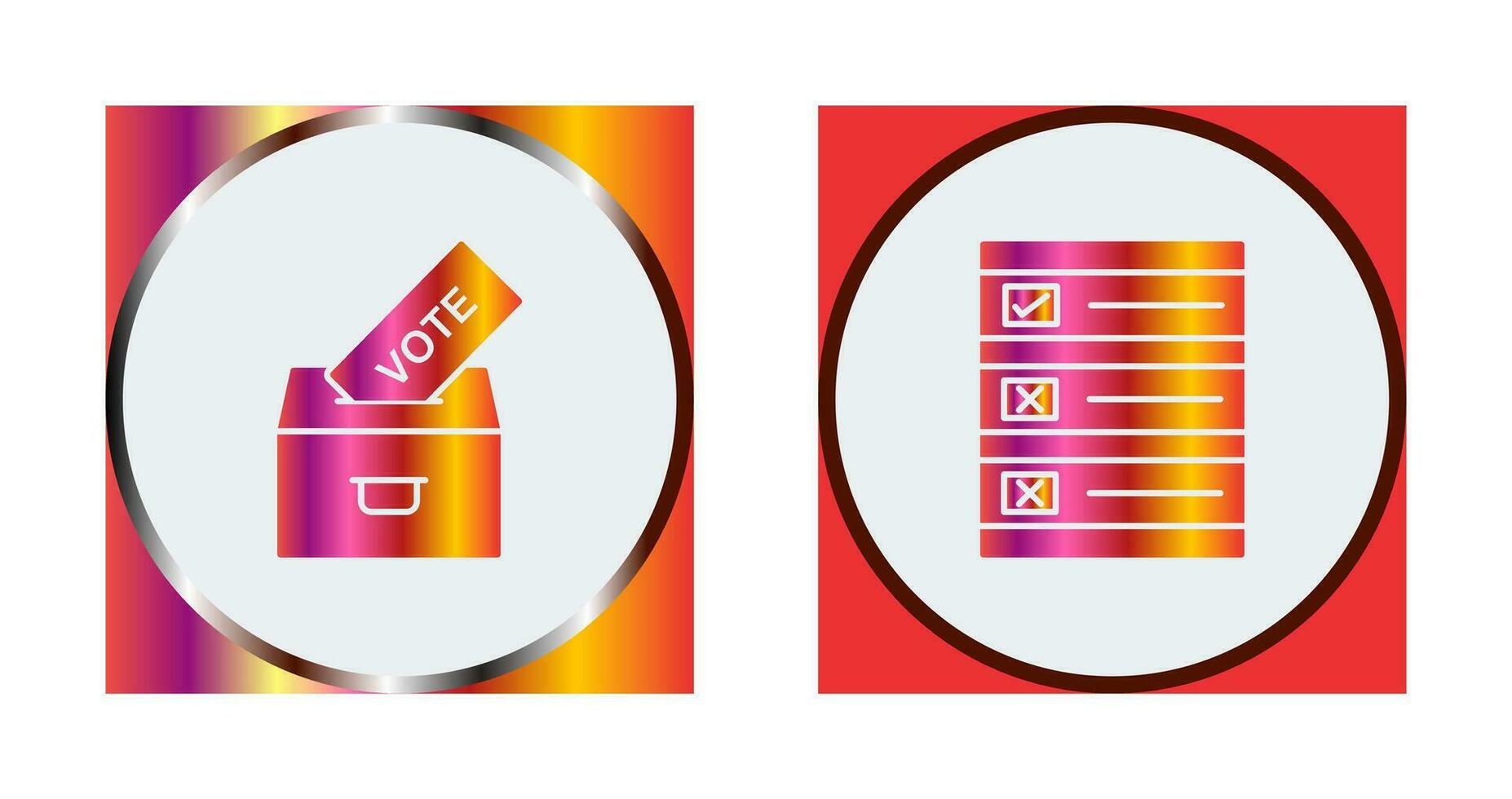 Casting Vote and Ballot Paper Icon vector