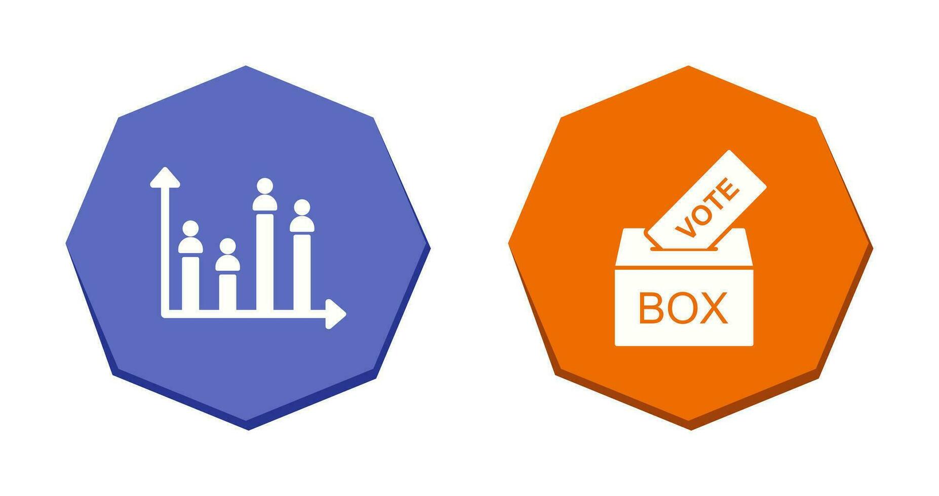 Giing Vote and Candidate and Graph Icon vector