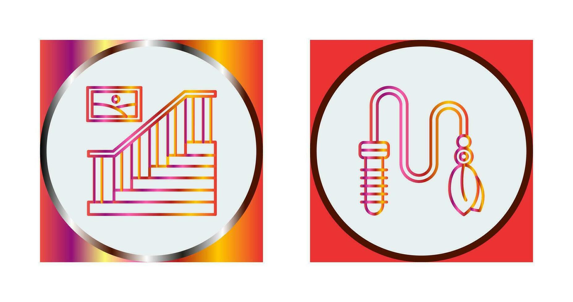 Stair and Cat Toy Icon vector