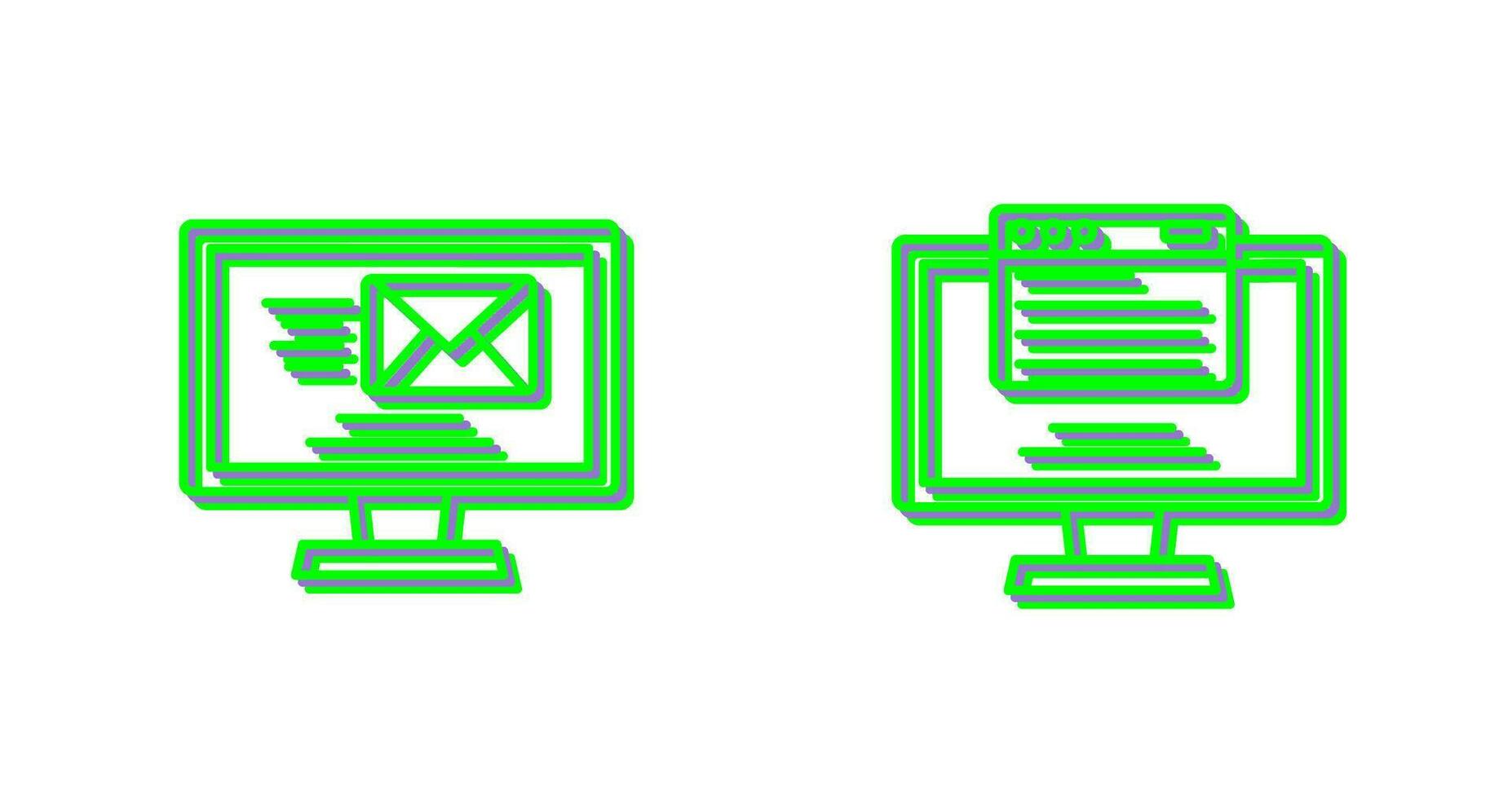Mail and Web Icon vector