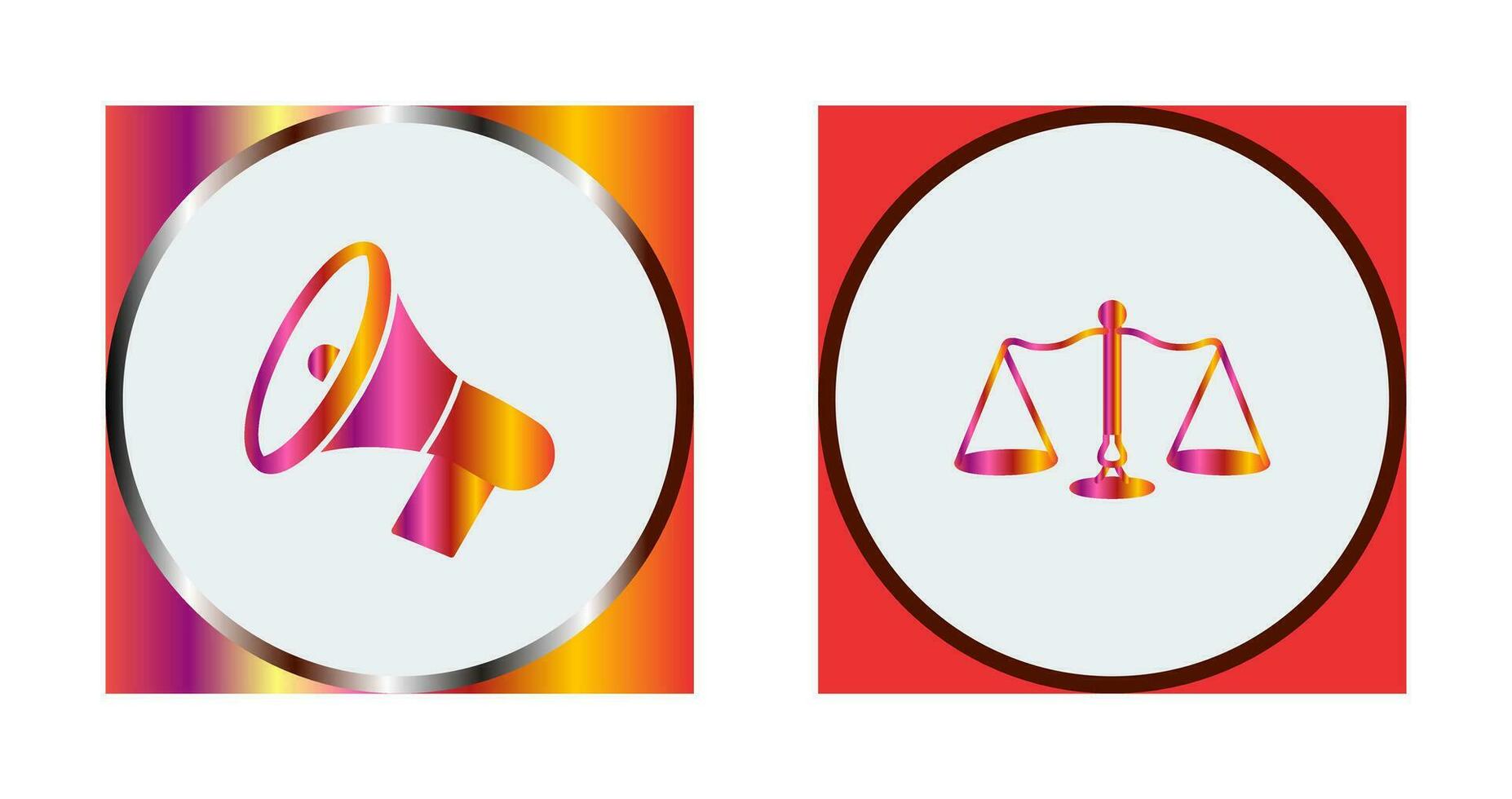 Announcement Speaker and Scale Icon vector
