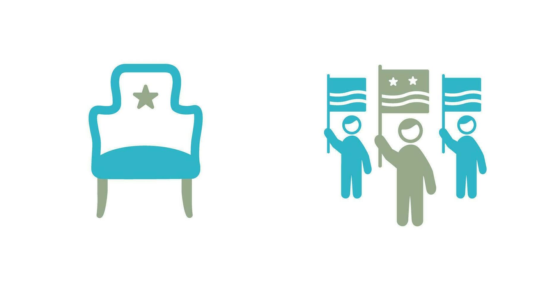 Seat and Campaign Icon vector