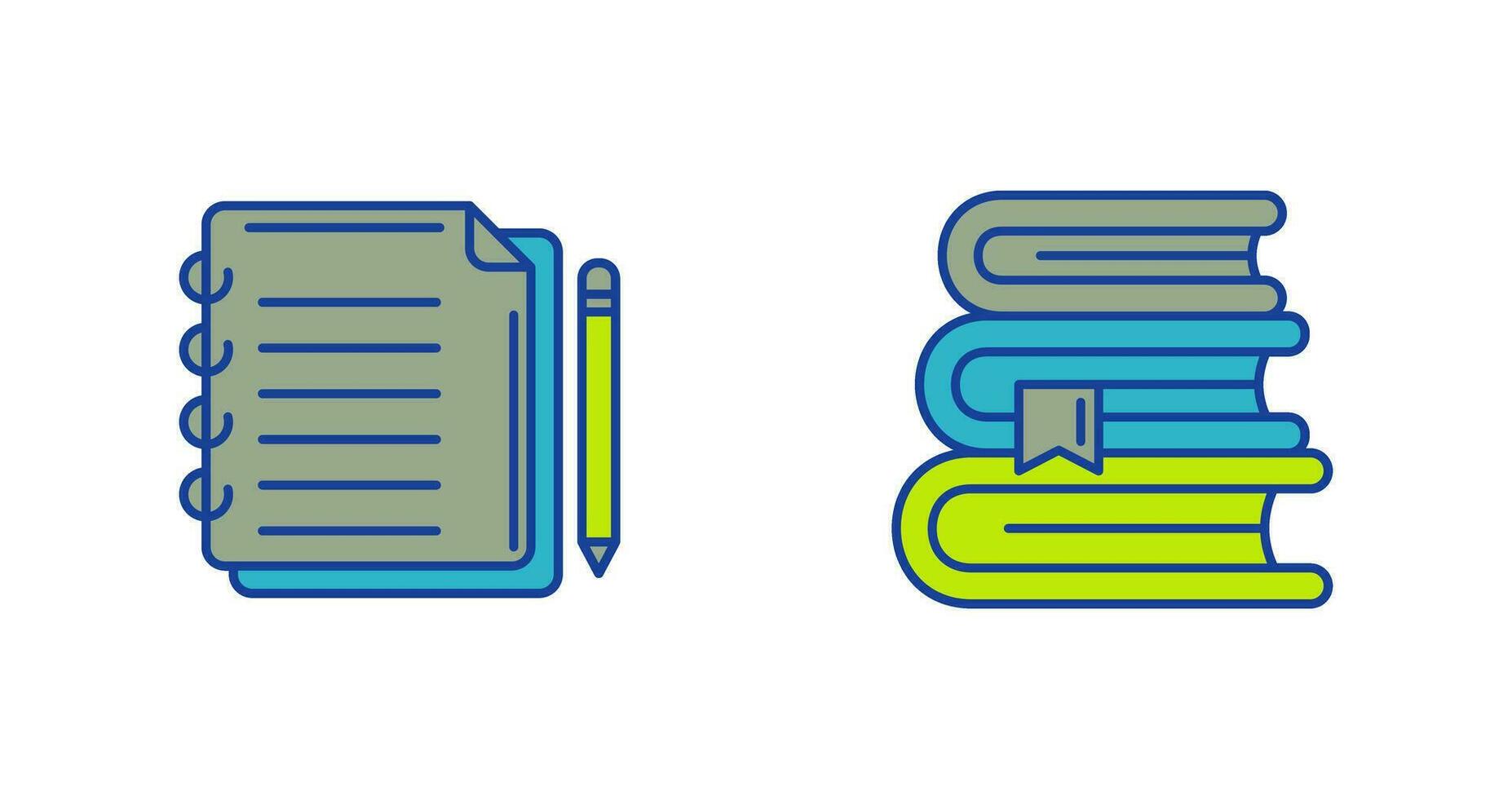 Write and Books Icon vector