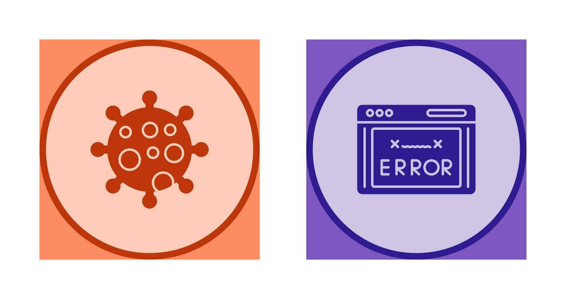 Virus and Error Code Icon vector