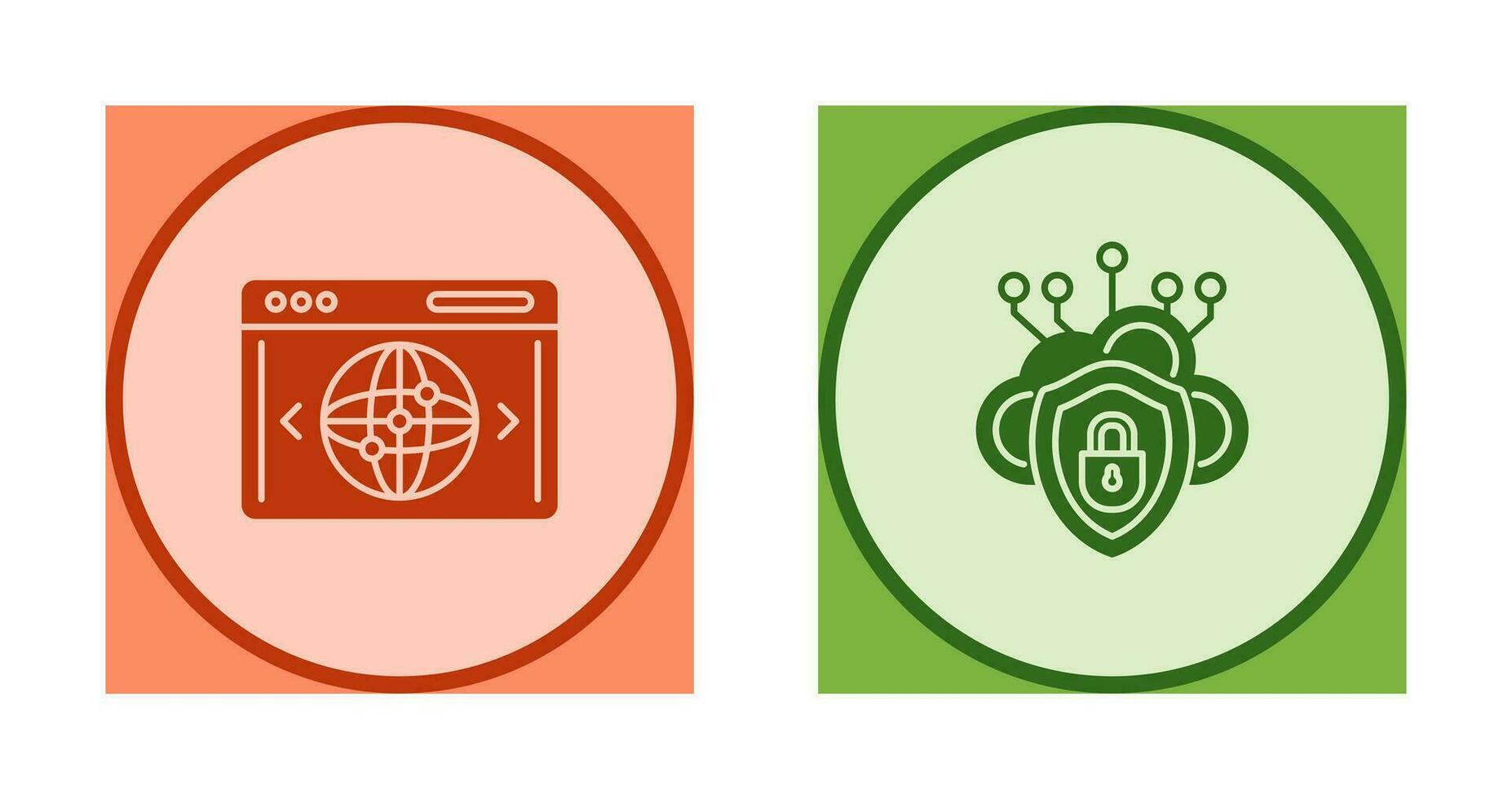 Cloud Security and Website Icon vector