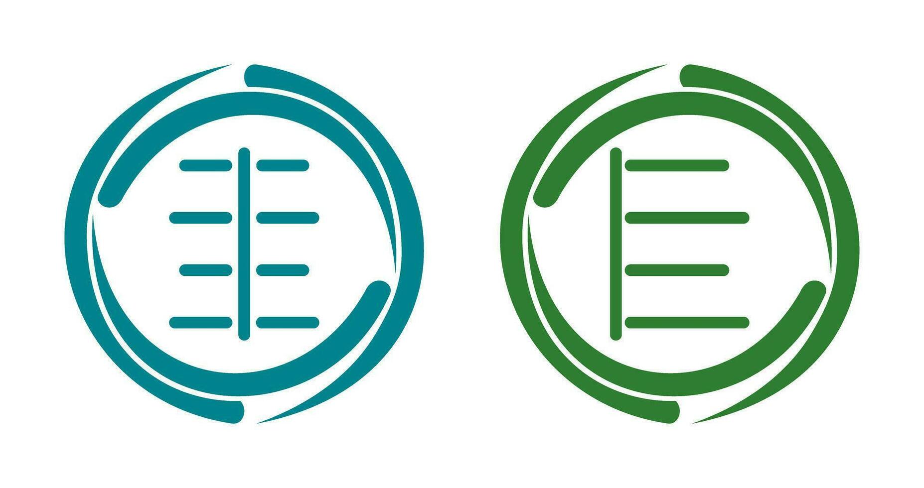 center align and left align  Icon vector