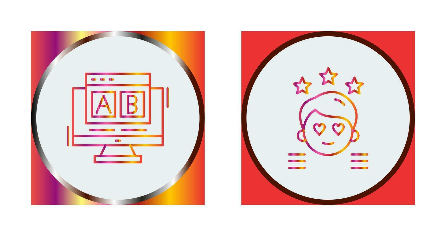 AB Testing and Ux Review Icon vector