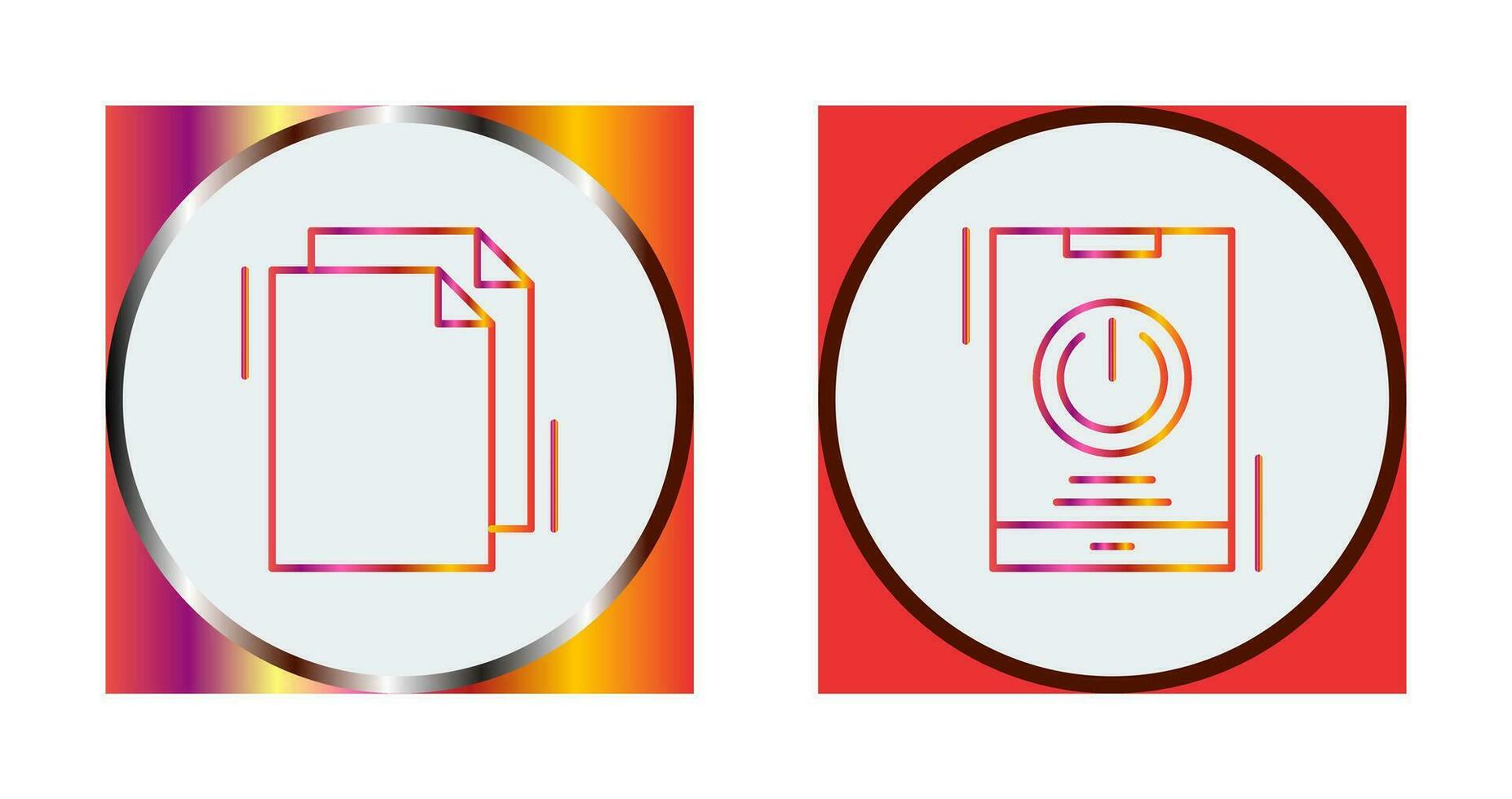 Copy and Power Icon vector