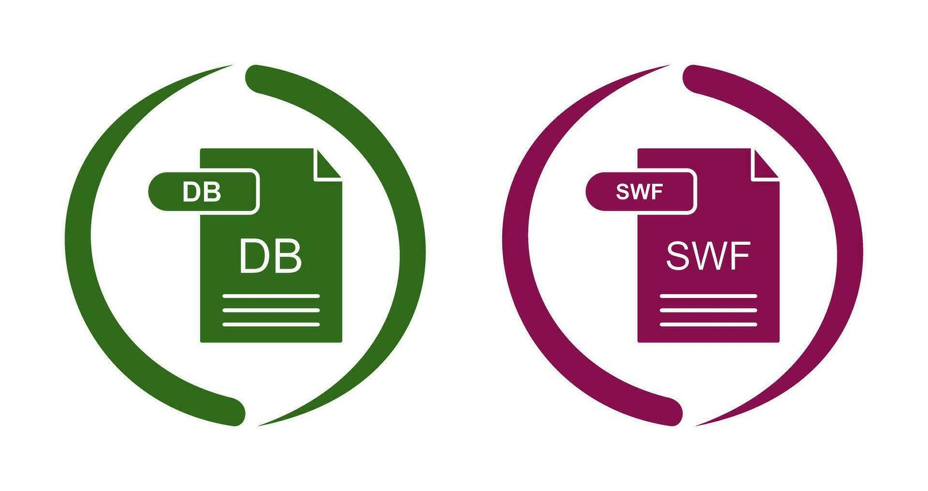 DB and SWF Icon vector