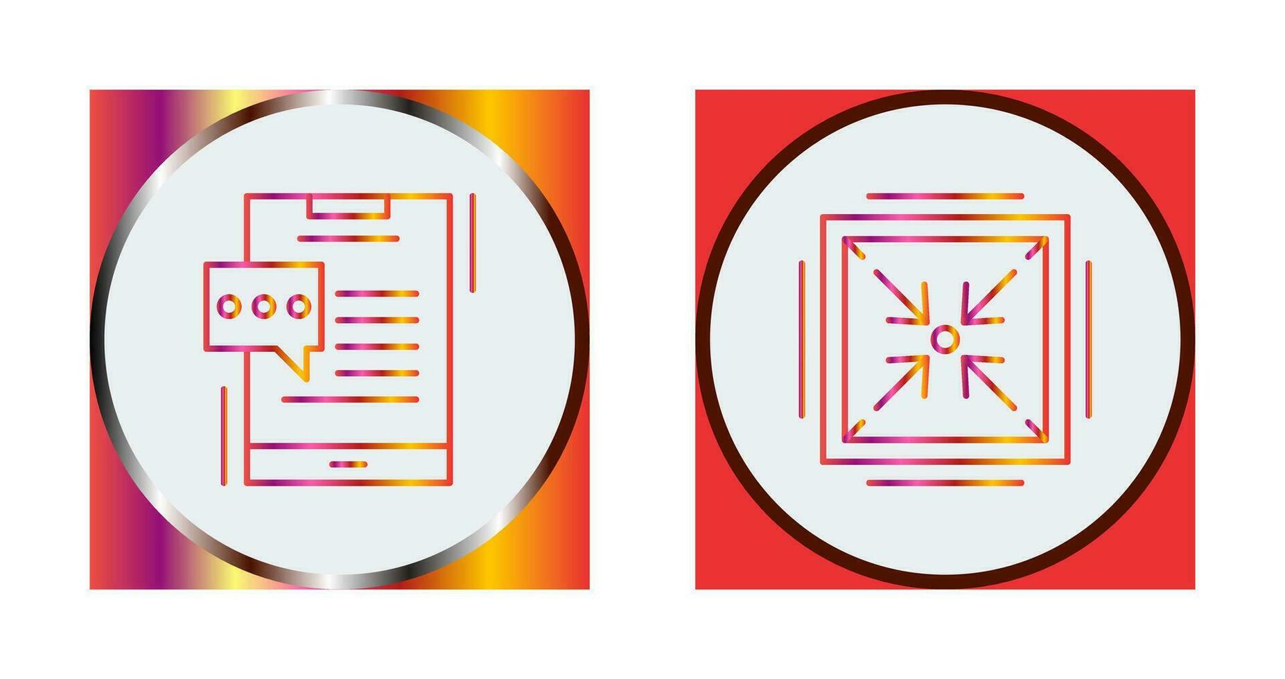 Chat and Minimize Icon vector