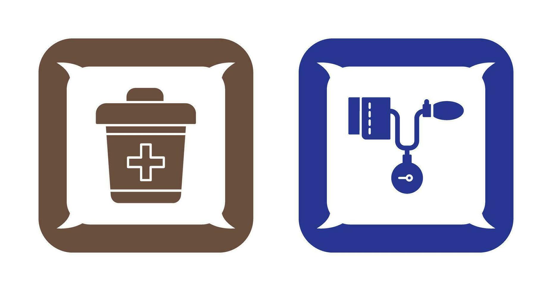 Dustbin and Blood Icon vector