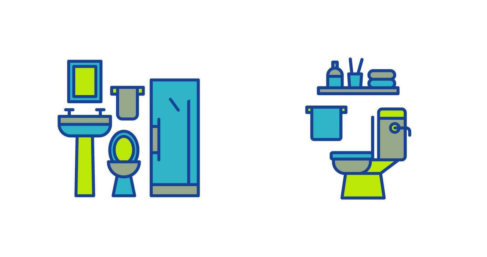 Bath and Toilet Icon vector
