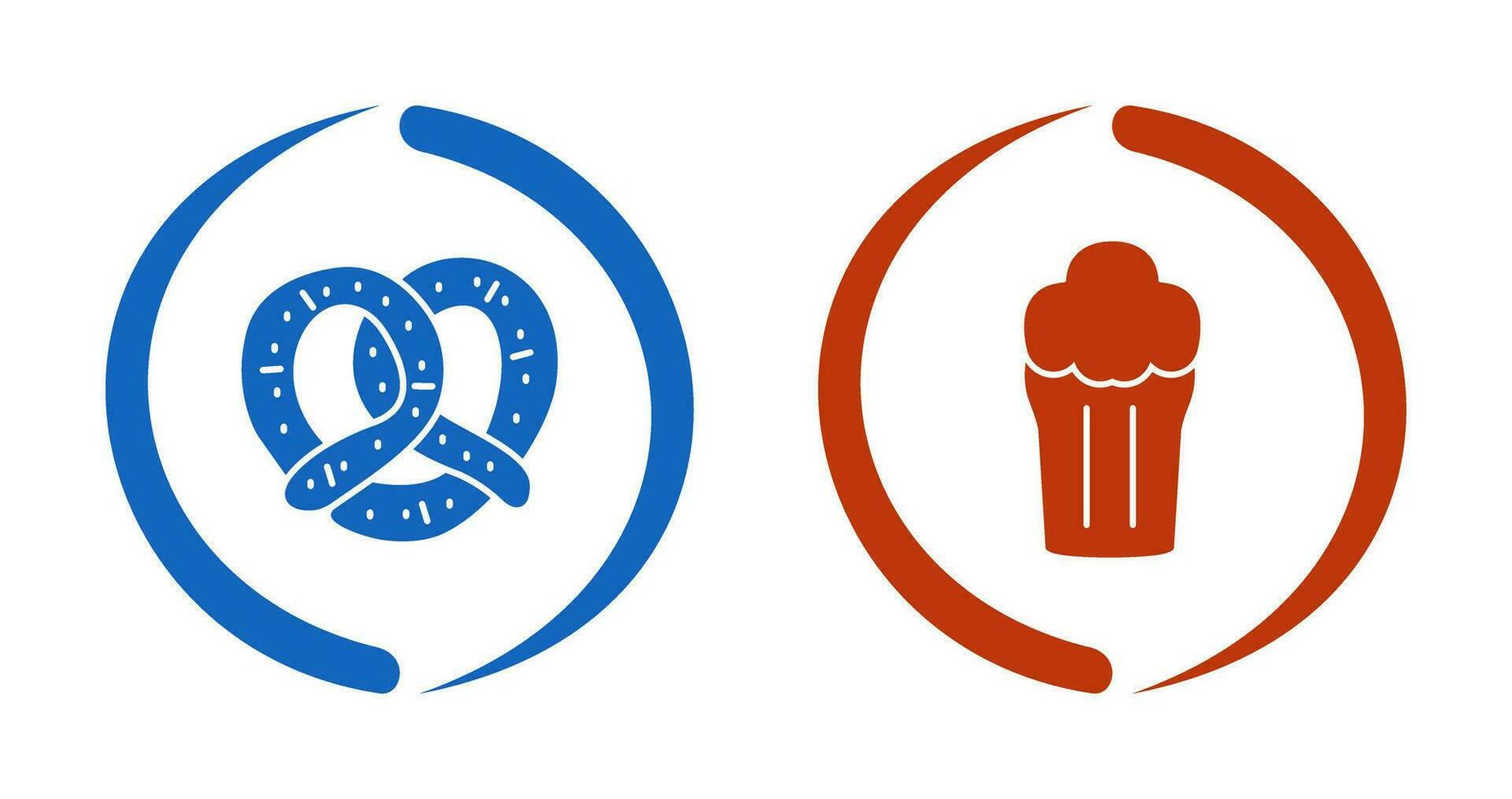 Pretzel and Pint of Beer Icon vector