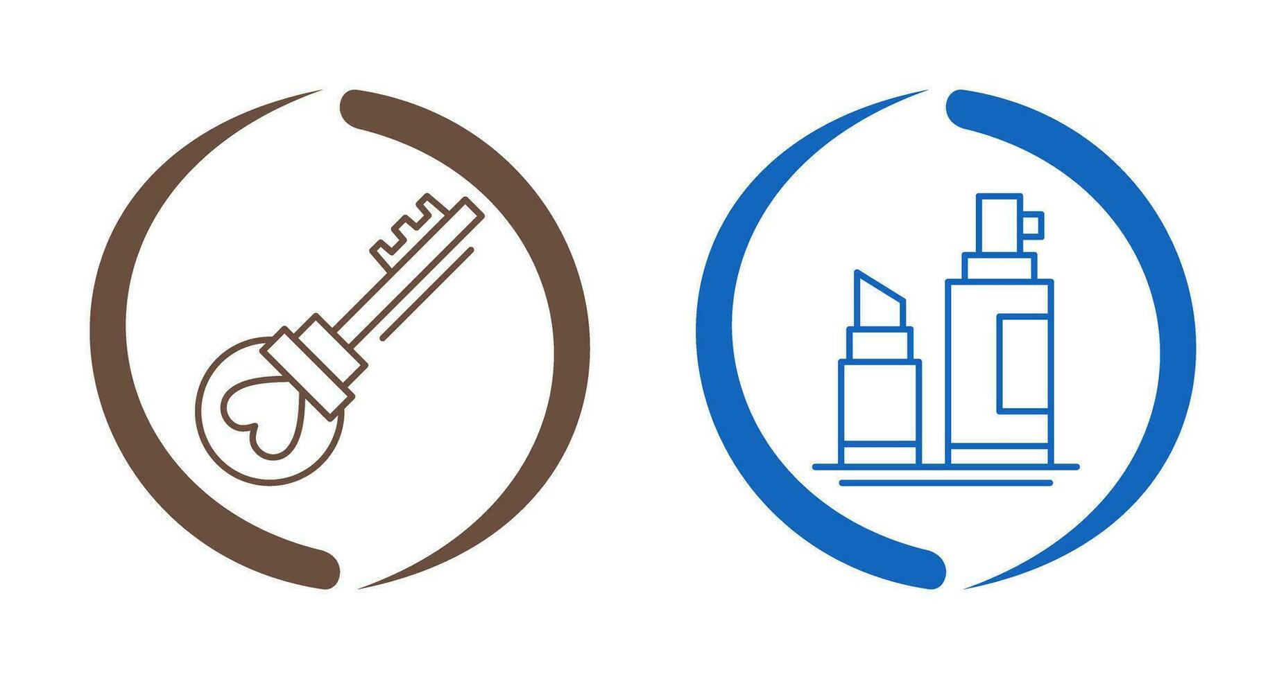Key and Make up  Icon vector