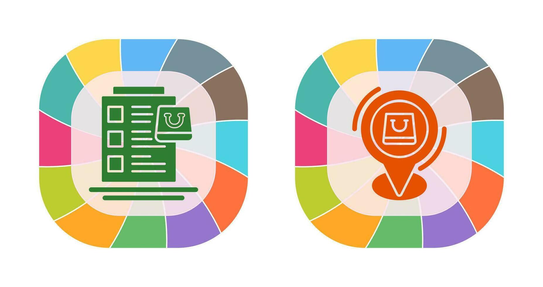Wish List and Shop Location Icon vector