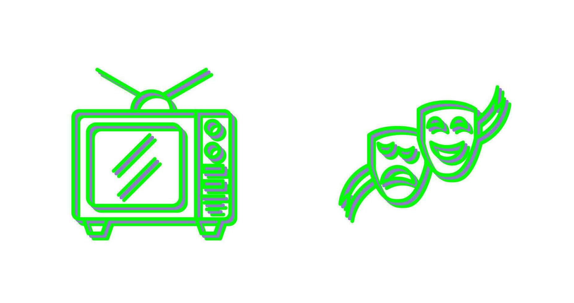 Tv and Theater Masks Icon vector