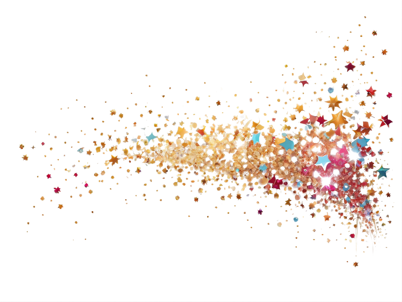 Shining sparkles illustration on transparent background png