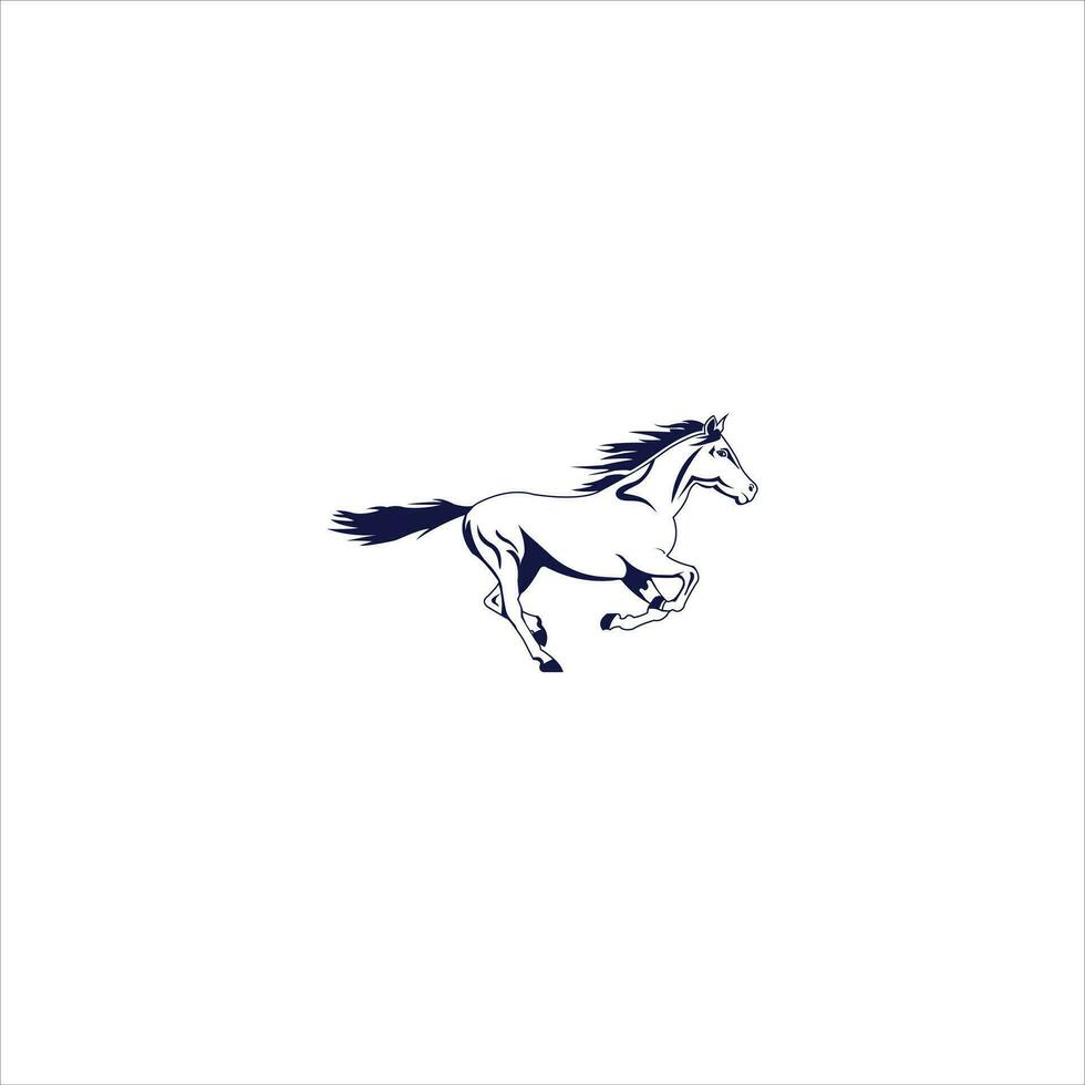 caballo logo diseño vector ilustración