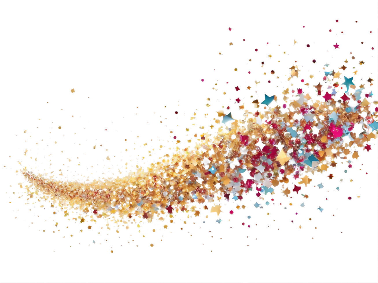 Shining sparkles illustration on transparent background png