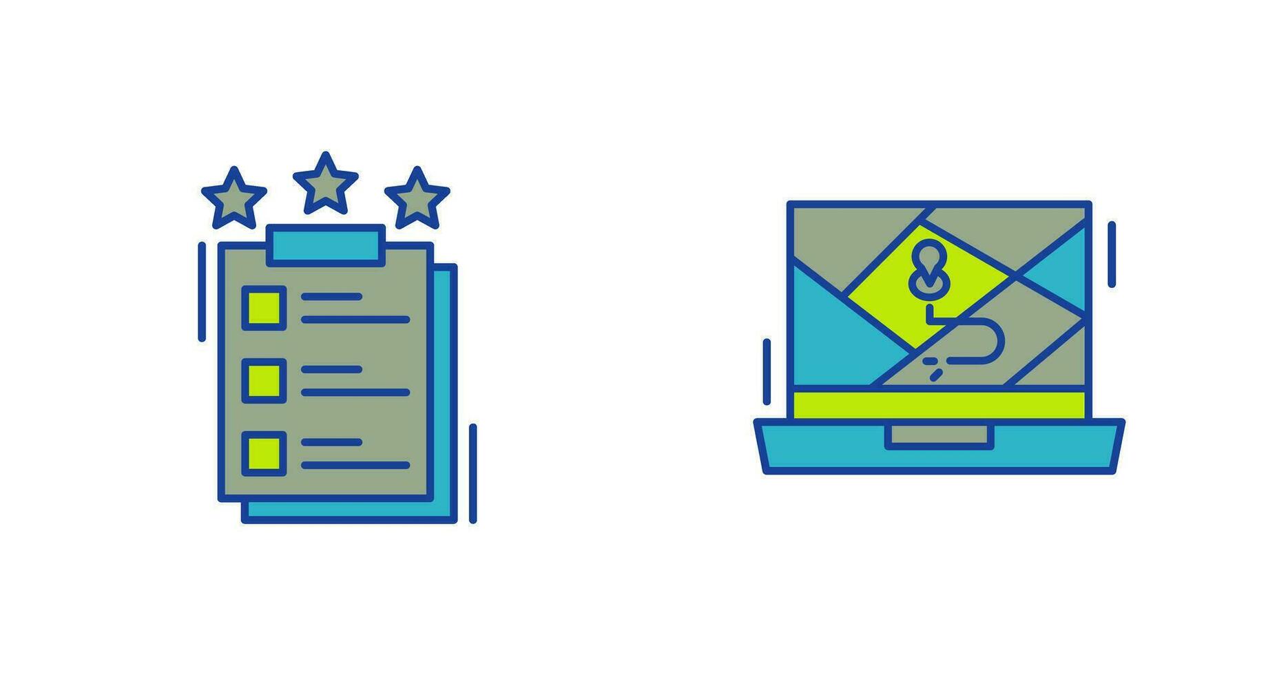Project Features and Google Map Icon vector