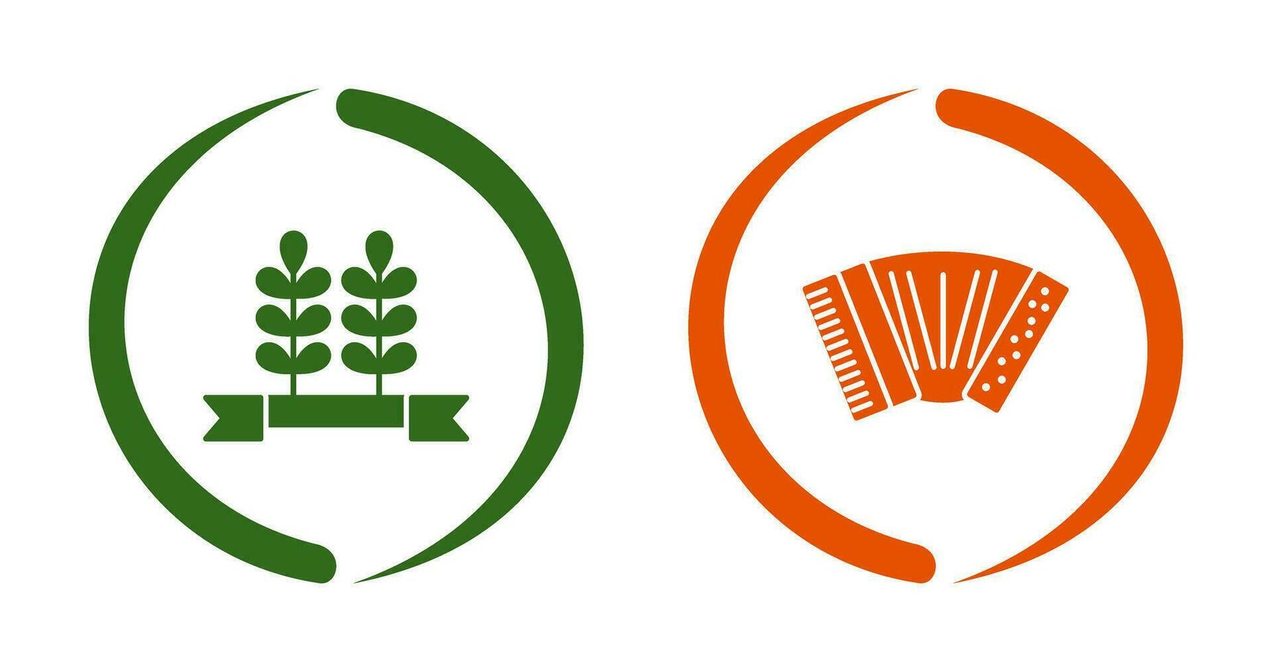 Accordion a d Wheat Icon vector