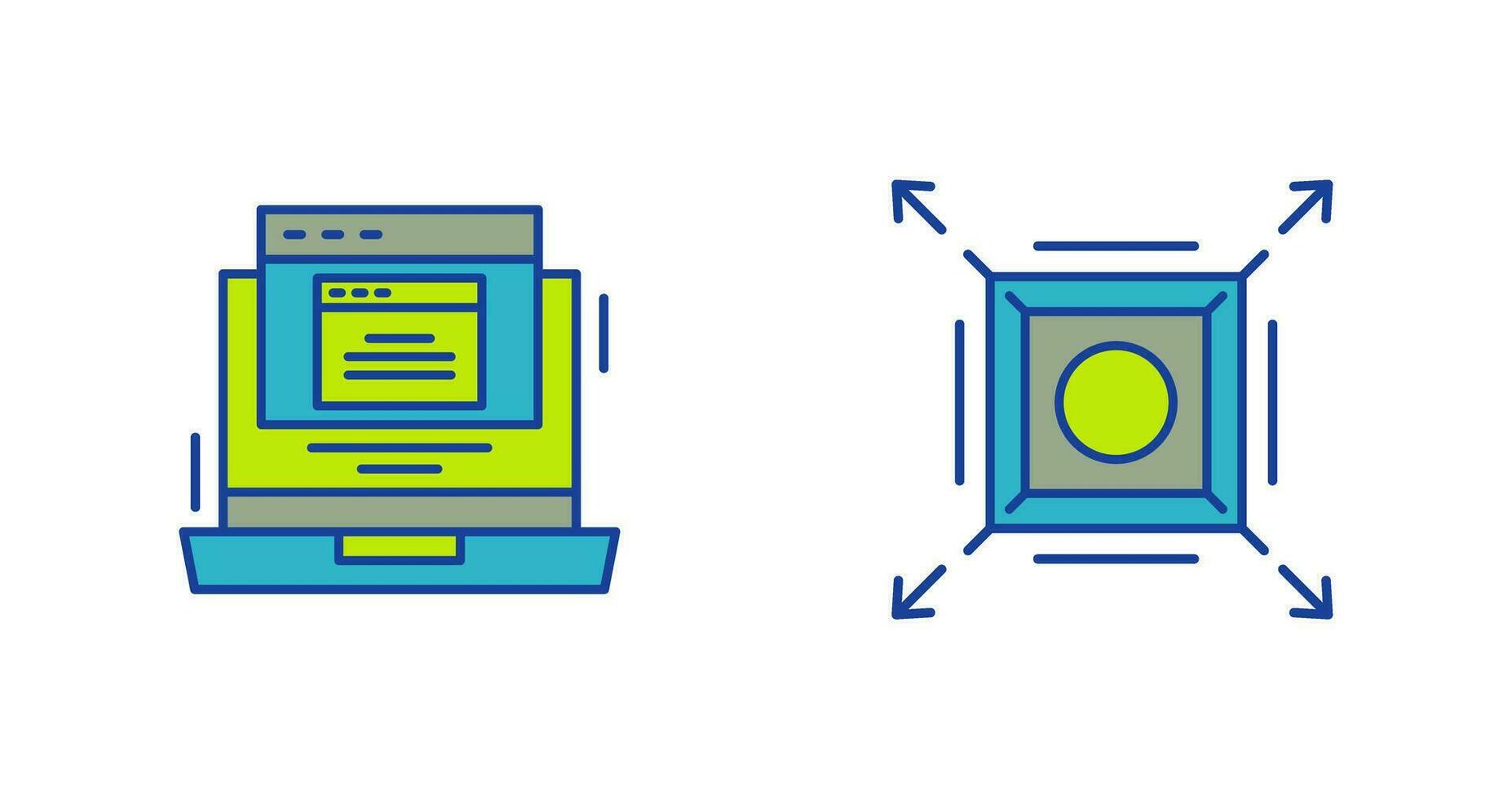 Pop Up and Maximize Icon vector