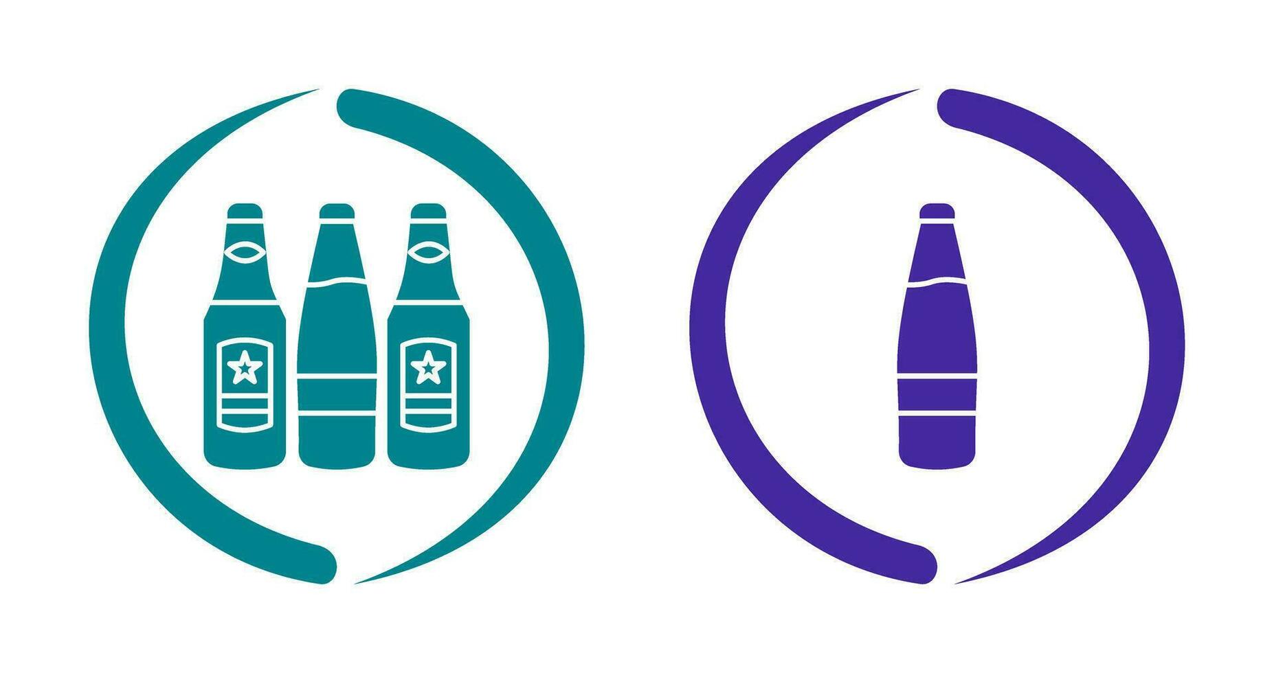 Beer Bottles and alcohol Icon vector